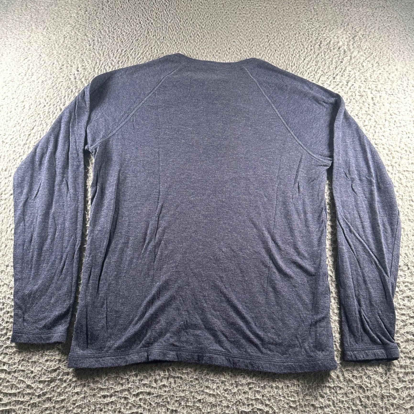 Faherty Faherty Henley Long Sleeve Mens M Cloud Cotton Pima Modal Navy Heather Button Shirt Size US M / EU 48-50 / 2 - 5 Thumbnail