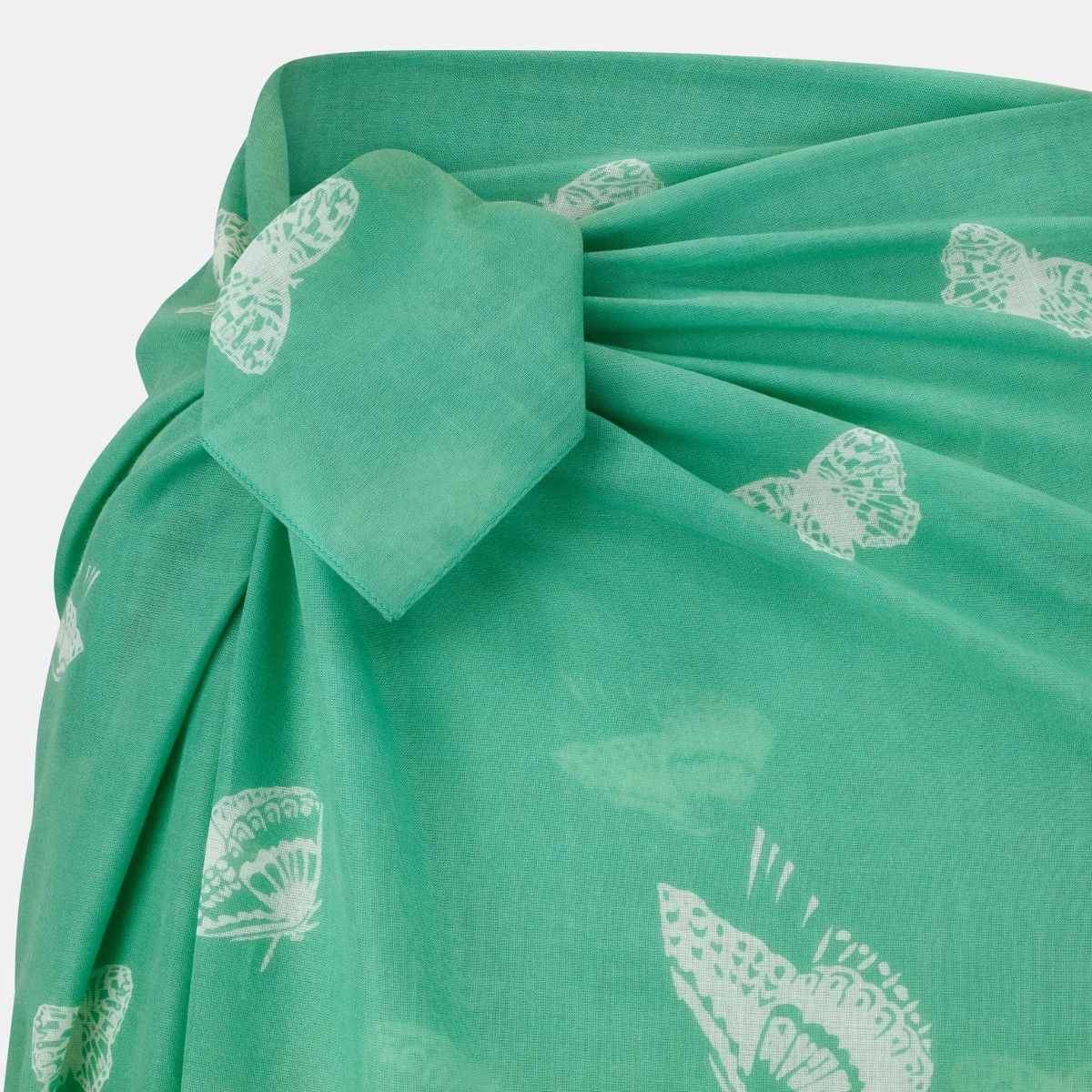 Dior o1bcso1str0226 Size:OS/Butterflies Sarong in Sea Green/White Size ONE SIZE - 3 Thumbnail