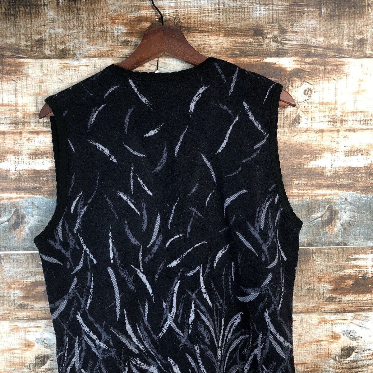 Homespun Knitwear × Japanese Brand DL Corrose Black art style Vest Knitwear #C534 Size US M / EU 48-50 / 2 - 13 Thumbnail