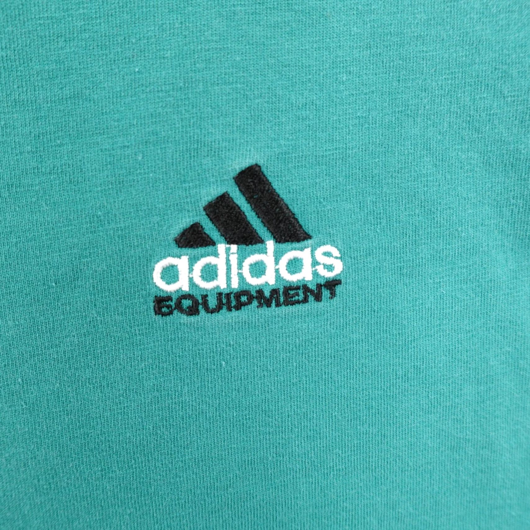 Adidas VINTAGE adidas Equipment Shirt Mens Large Green Black 90s Y2K Soccer Athletic Logo Crew Neck Short Sleeve Cotton Knit Size US L / EU 52-54 / 3 - 3 Thumbnail