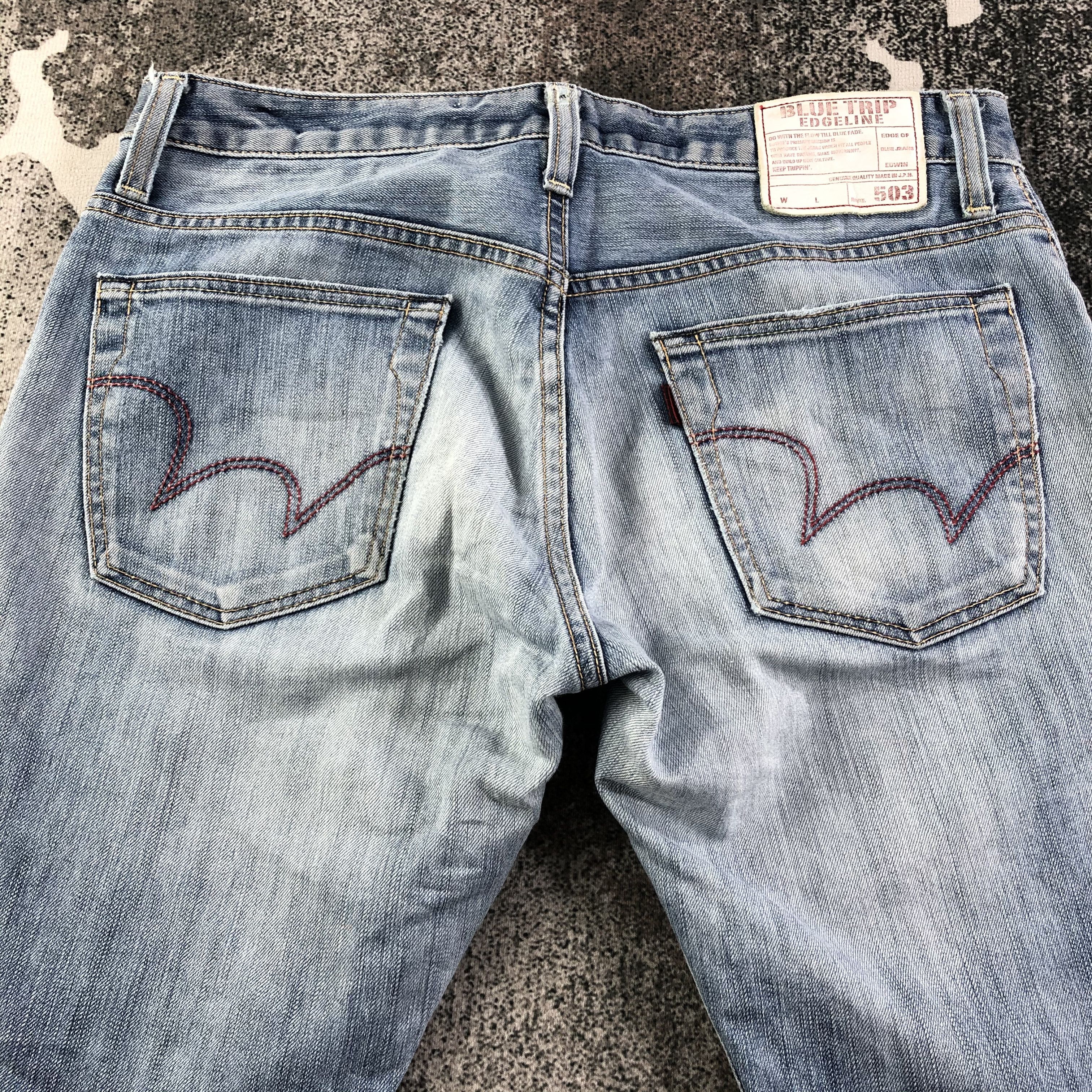 Edwin Edwin Blue Trip Jeans Blue Wash Denim KJ1705 Size US 34 / EU 50 - 4 Thumbnail