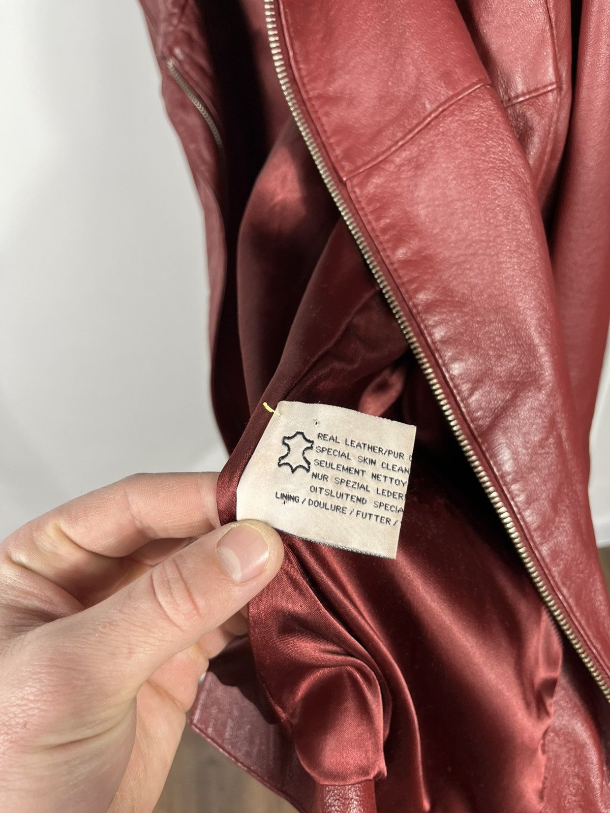 Leather Vintage Red Leather Jacket Womens Size 40 Zip Front Size S / US 4 / IT 40 - 12 Thumbnail