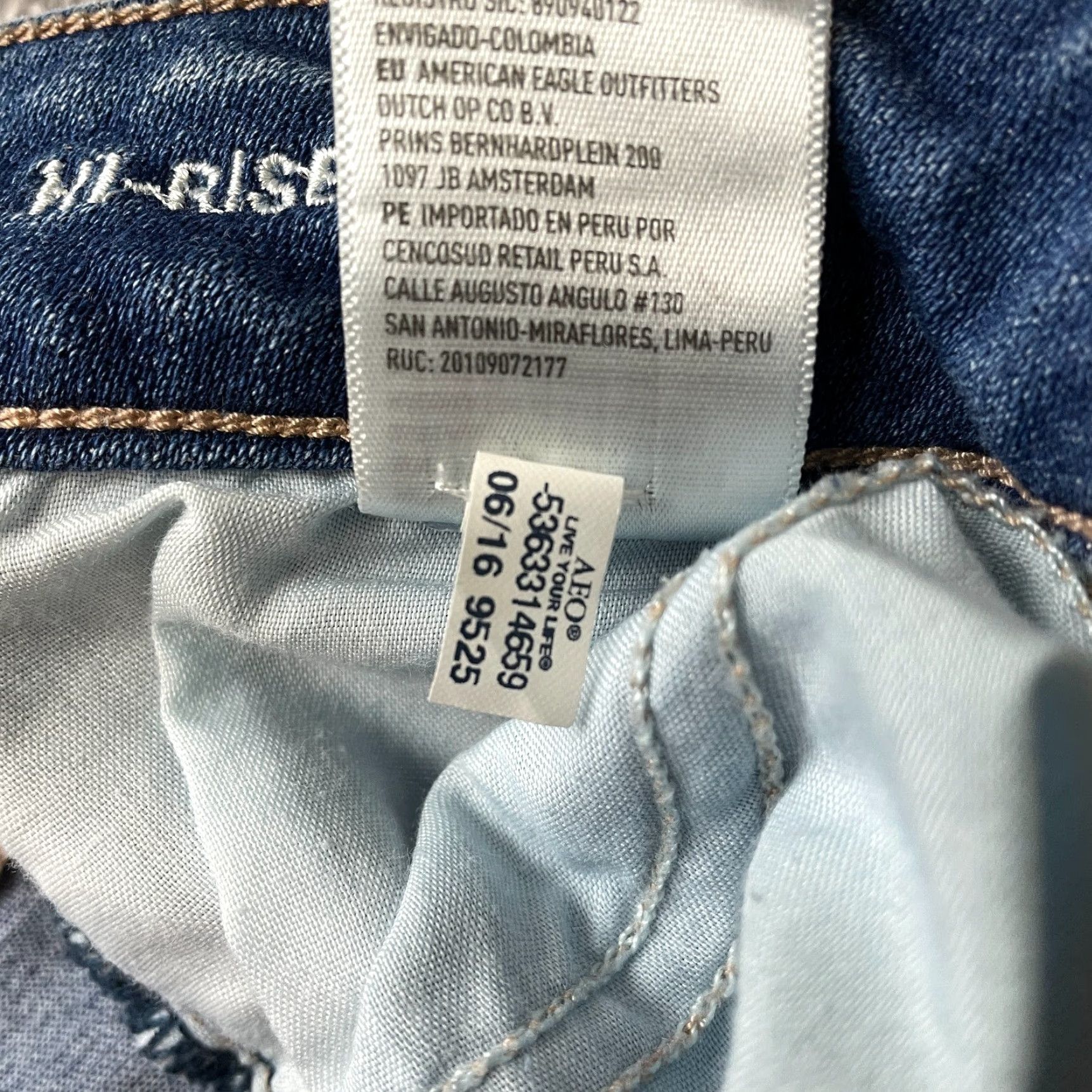 American Eagle Outfitters American Eagle Super Stretch Jeans Womens 6 Hi Rise Jegging Blue Denim 28x28.5 Size 28" / US 6 / IT 42 - 6 Thumbnail