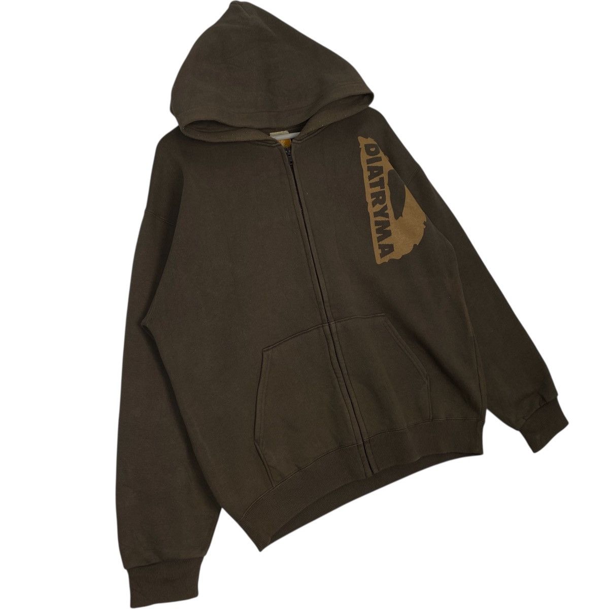 Vintage Vintage Diatryma Hoodie Sweater Big Logo Printed Brown Size US L / EU 52-54 / 3 - 3 Thumbnail