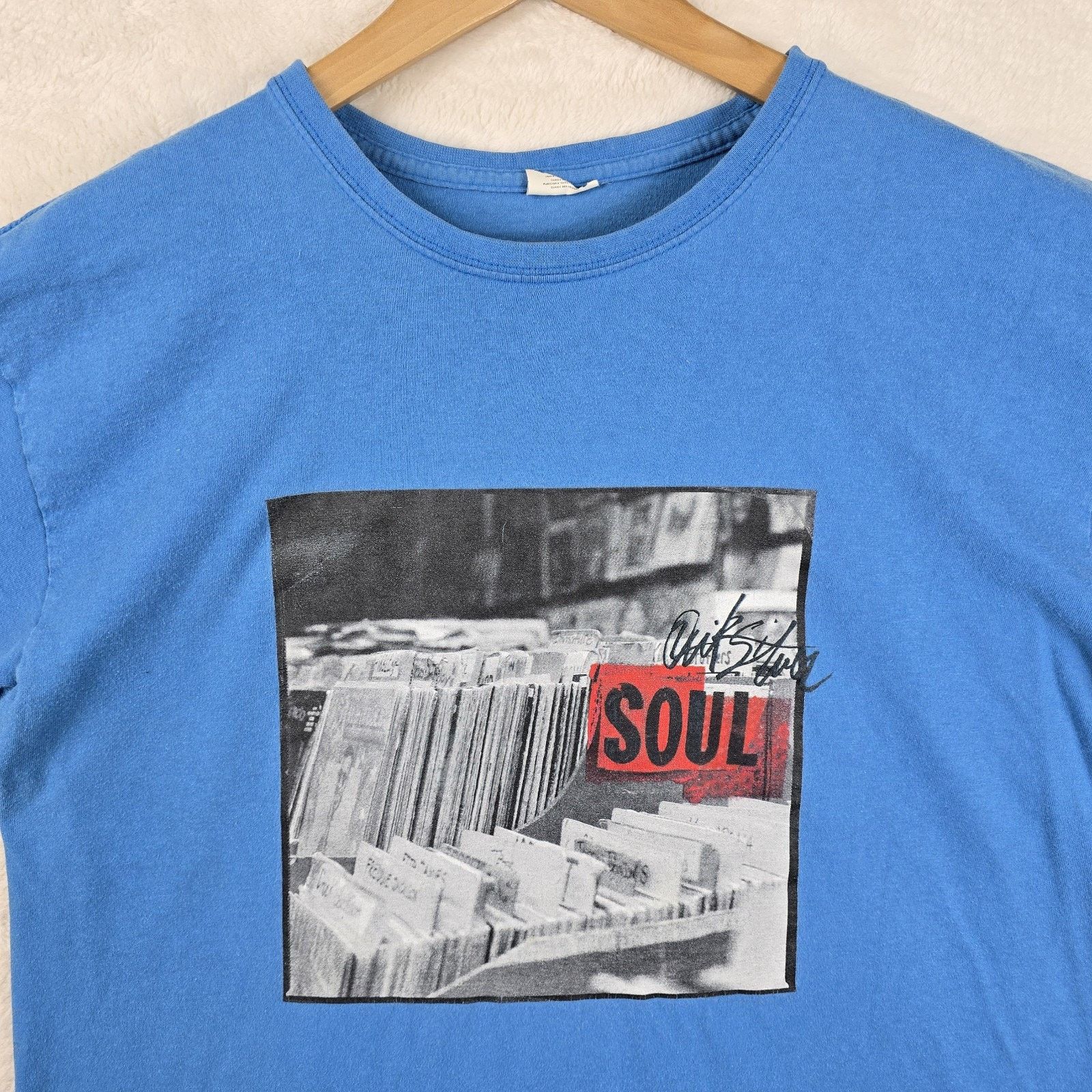 Quiksilver Y2K Quiksilver Soul Vinyl Hip Hop Blue Shirt Men's Large Size US L / EU 52-54 / 3 - 3 Thumbnail