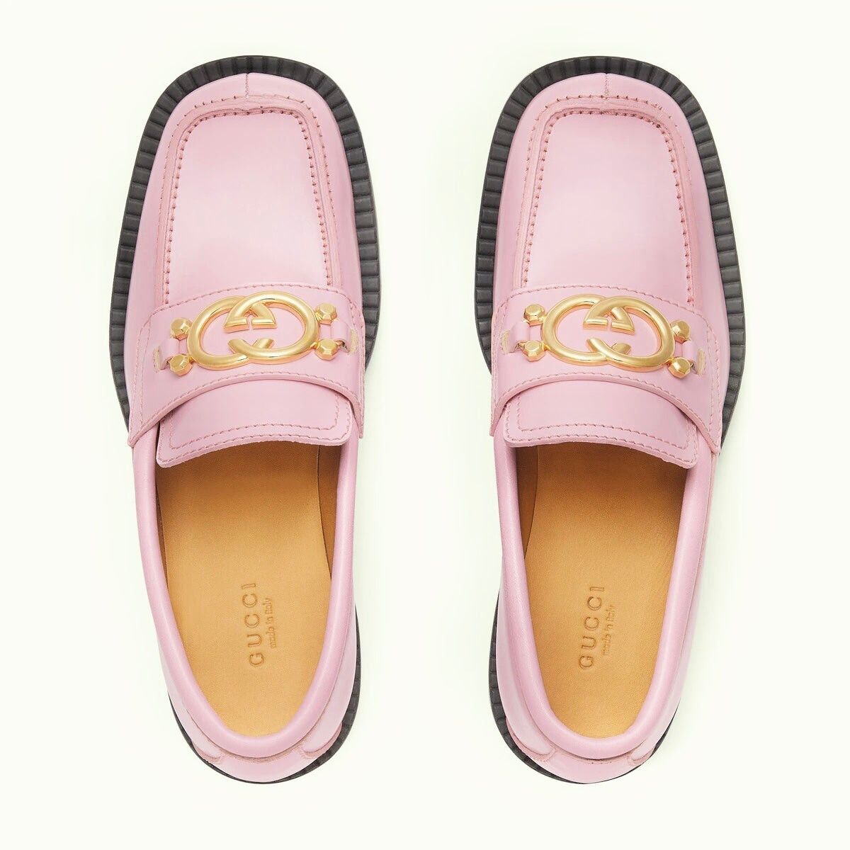 Gucci o1s1wg110225 Interlocking G Loafers in Pink Size US 4.5 / IT 34.5 - 3 Thumbnail