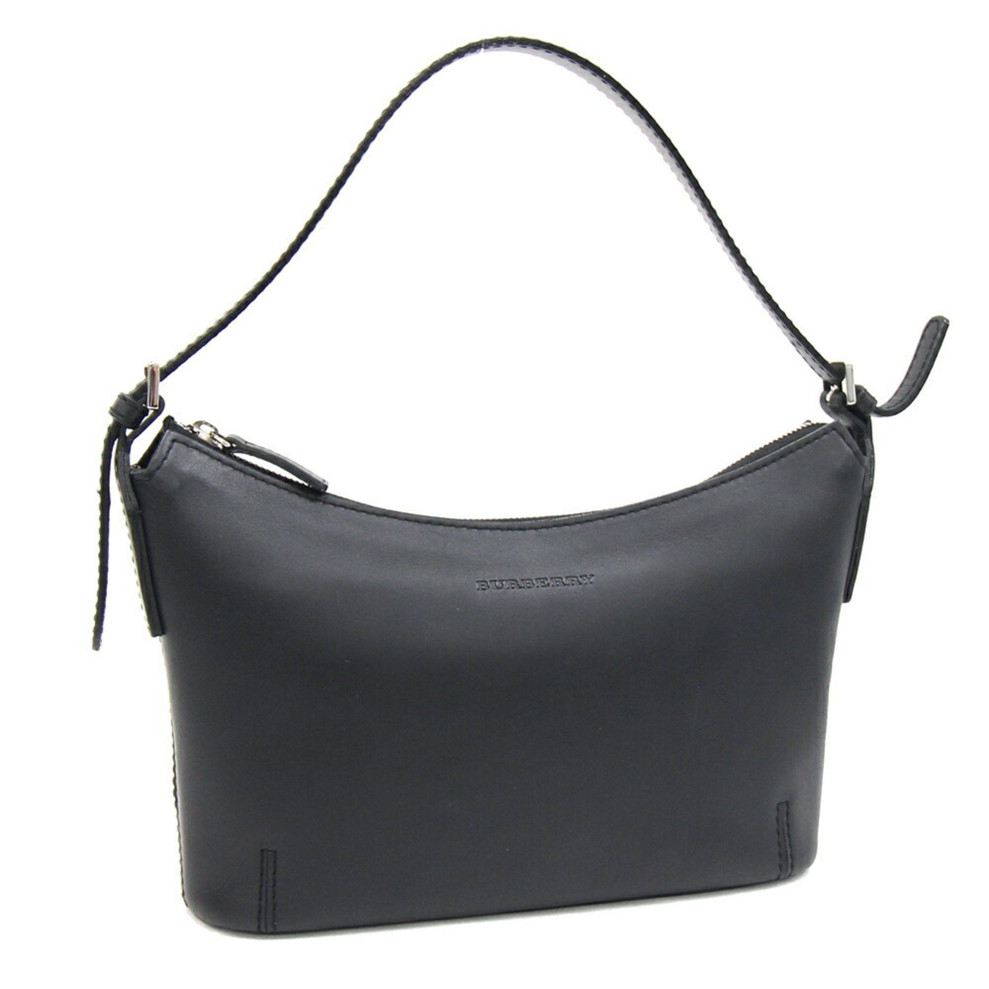 image of Burberry Black Leather Check Women's Burberry