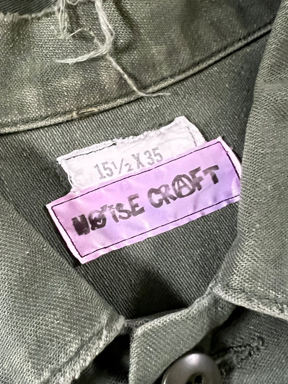 Japanese Brand Noise Craft Rebuilt Hybrid Army Button Shirt Size US L / EU 52-54 / 3 - 9 Thumbnail