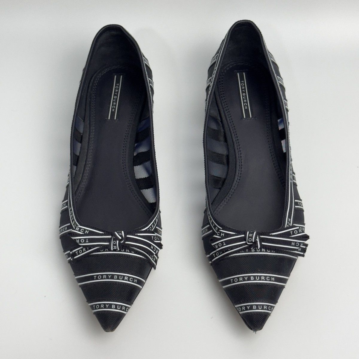 Tory Burch Tory Burch Penelope 20mm Mesh Flats Pointed Toe Logo🖤 Size US 6 / IT 36 - 5 Thumbnail