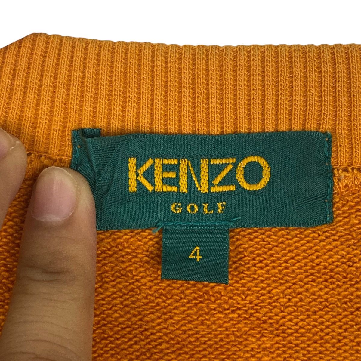Vintage Vintage 90s Kenzo Small Logo Sweatshirt Crewneck Orange Sz M Size M / US 6-8 / IT 42-44 - 5 Thumbnail