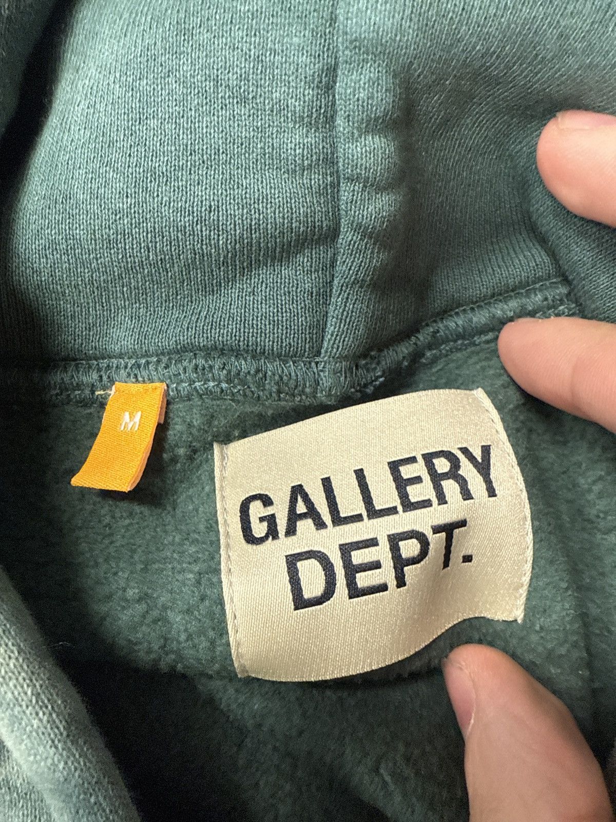 Gallery Dept. Gallery dept center logo paint hooded sweatshirt green med Size US M / EU 48-50 / 2 - 6 Thumbnail