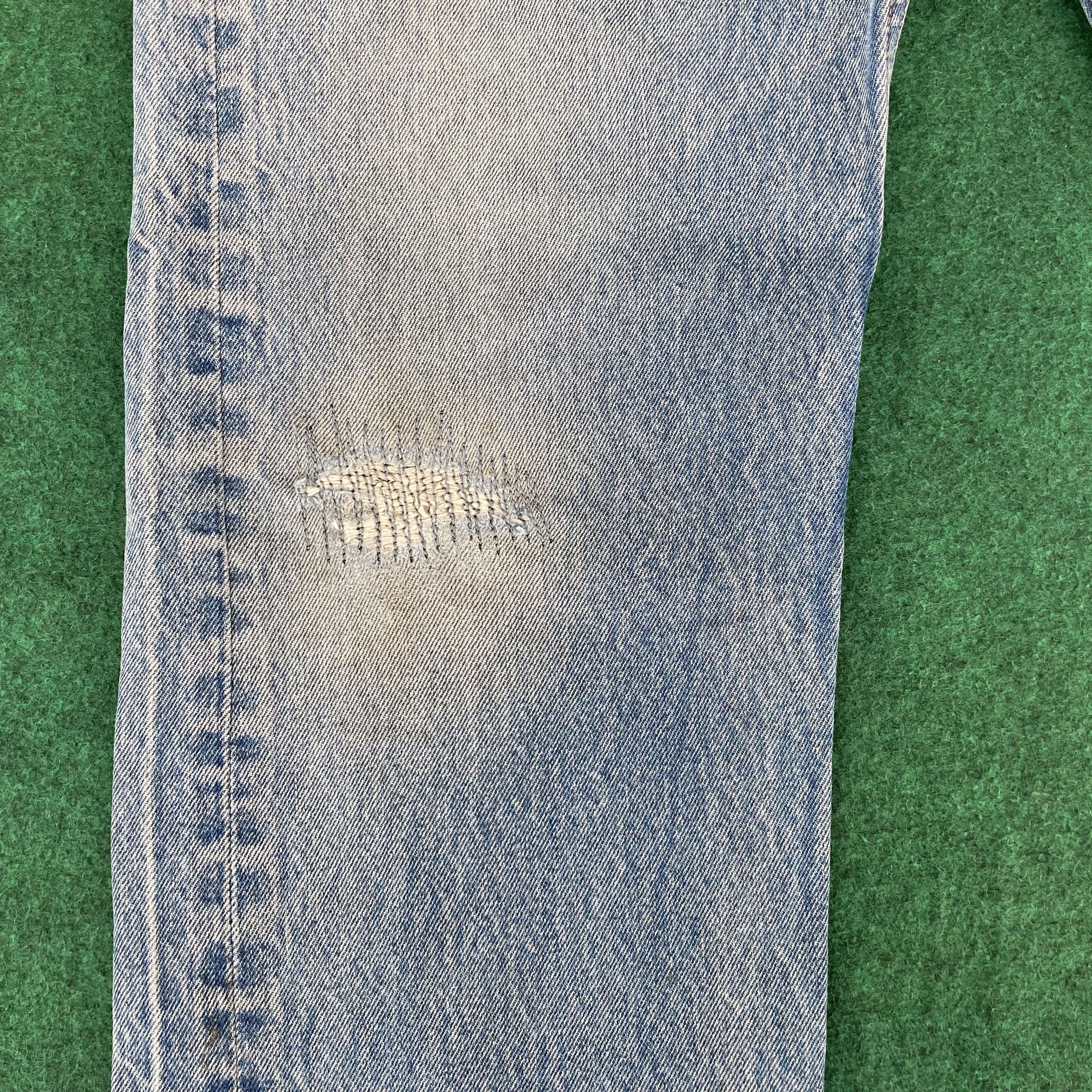 Levi's × Vintage Vtg Levis 501 Distressed Ripped Sz 34 Denim Jeans Size US 34 / EU 50 - 8 Thumbnail