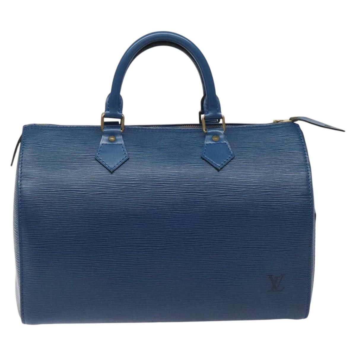 Louis Vuitton Speedy 30 Navy Leather Handbag (Pre-Owned) Size ONE SIZE - 1 Thumbnail