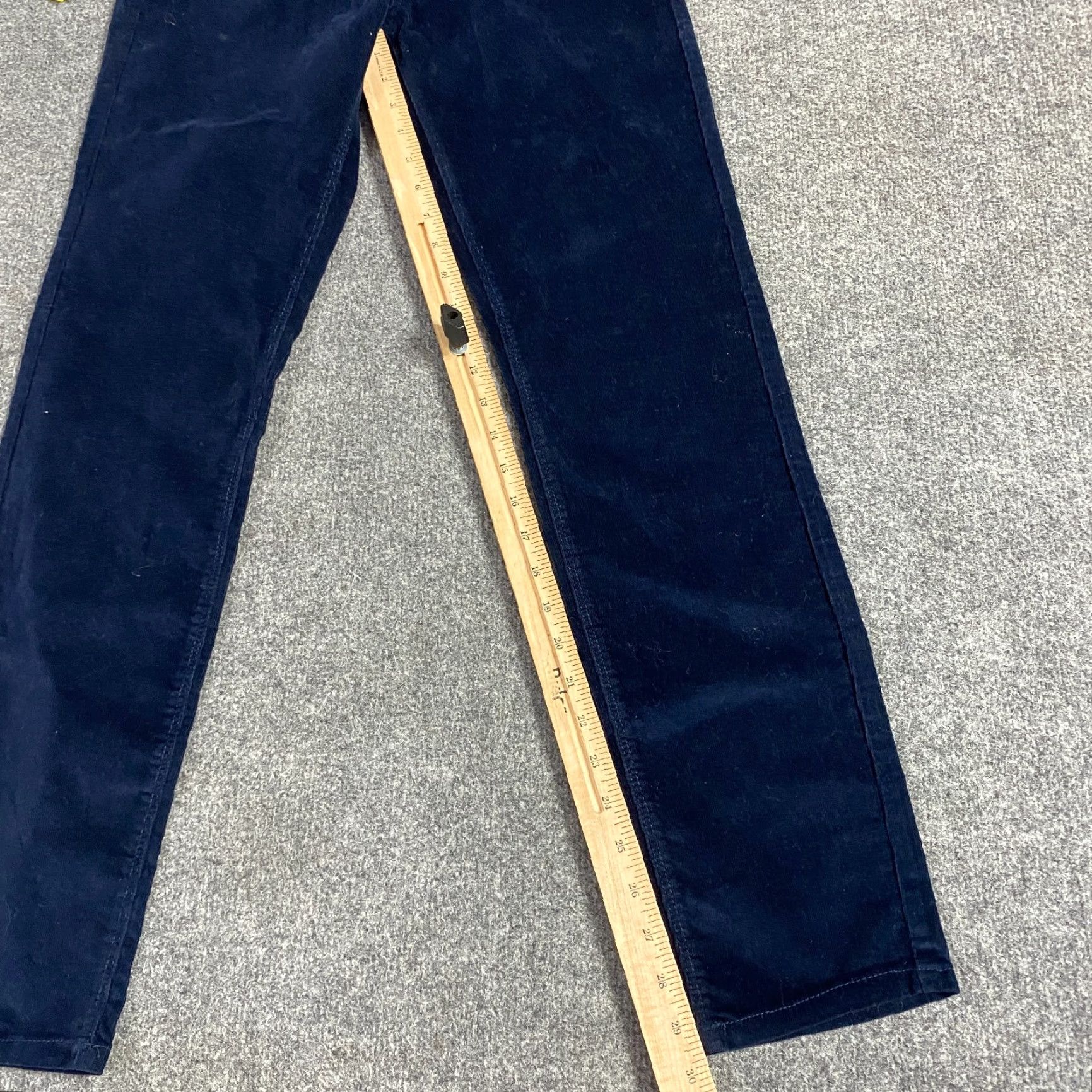 Vintage Buffalo Womens Corduroy Pants 6 / 28 Blue Mid Rise Skinny Cotton Spandex NEW Size 28" / US 6 / IT 42 - 2 Thumbnail