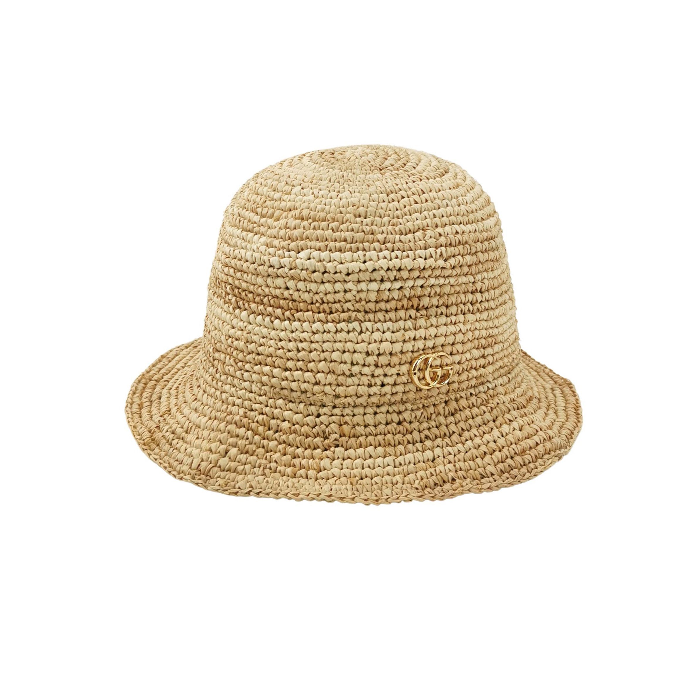 Gucci Gucci Double G Straw Hat Size M Size ONE SIZE - 1 Thumbnail