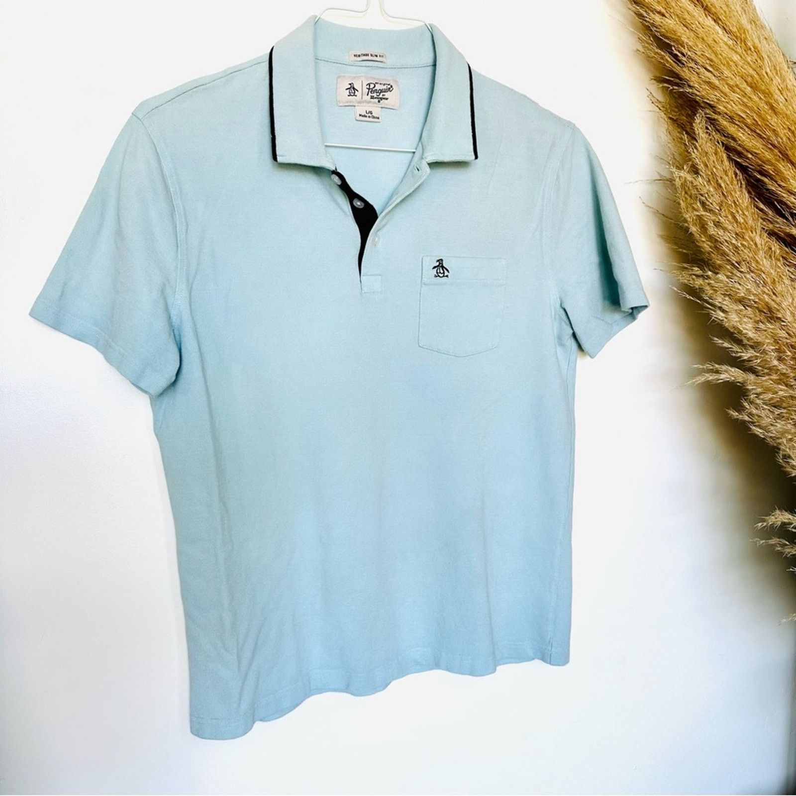 Original Penguin ORIGINAL PENGUIN Light Dark Navy Blue Pocket Tee Polo Shirt Size US M / EU 48-50 / 2 - 9 Thumbnail