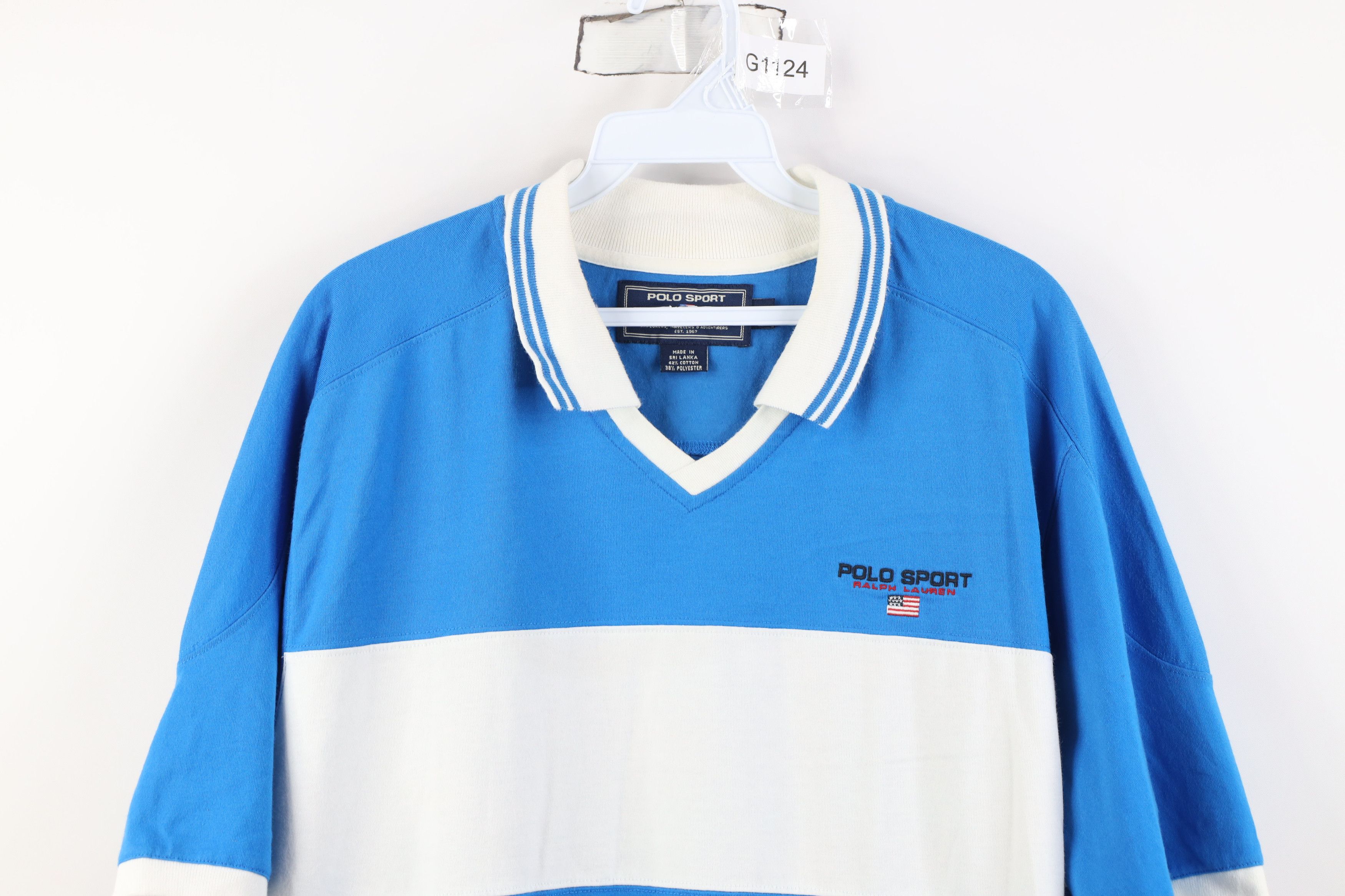 Ralph Lauren Vintage 90s Polo Sport Ralph Lauren Flag Rugby Polo Shirt Size US XL / EU 56 / 4 - 2 Thumbnail