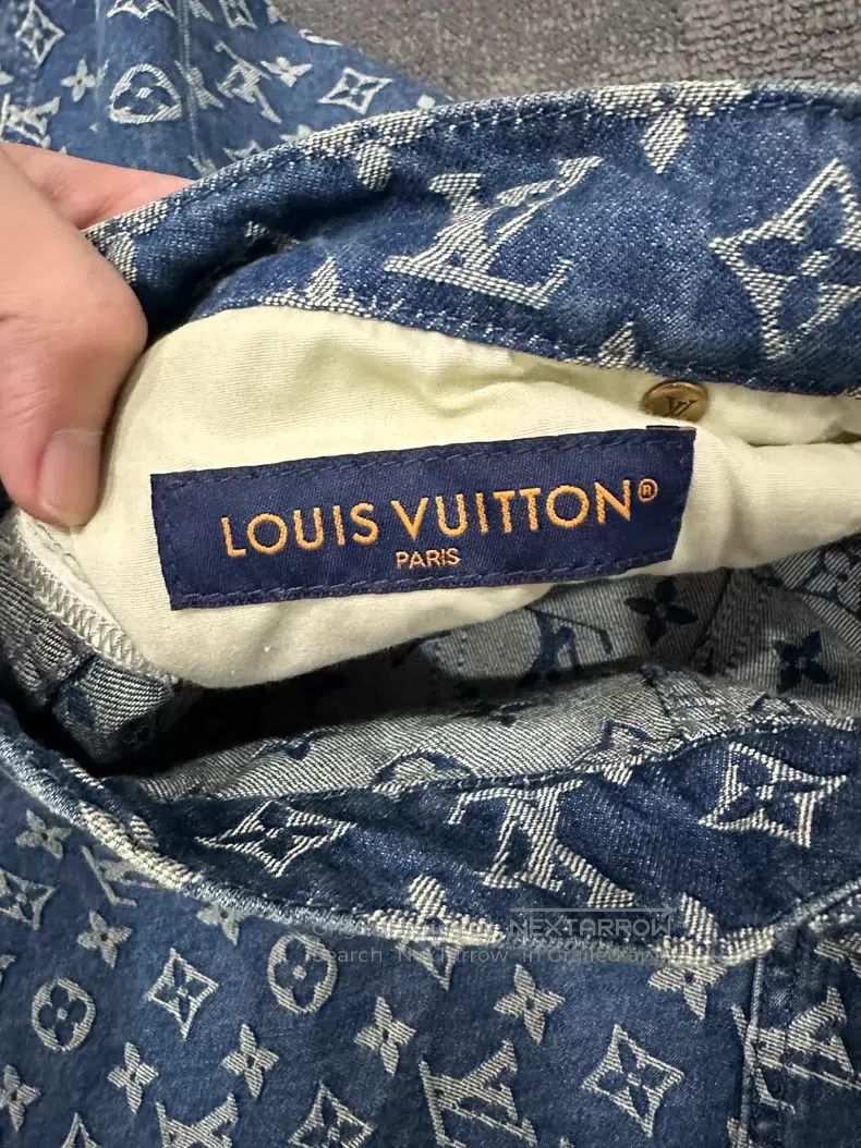 Louis Vuitton Louis Vuitton 26 New Full Print Denim Shorts Size US 28 / EU 44 - 4 Thumbnail