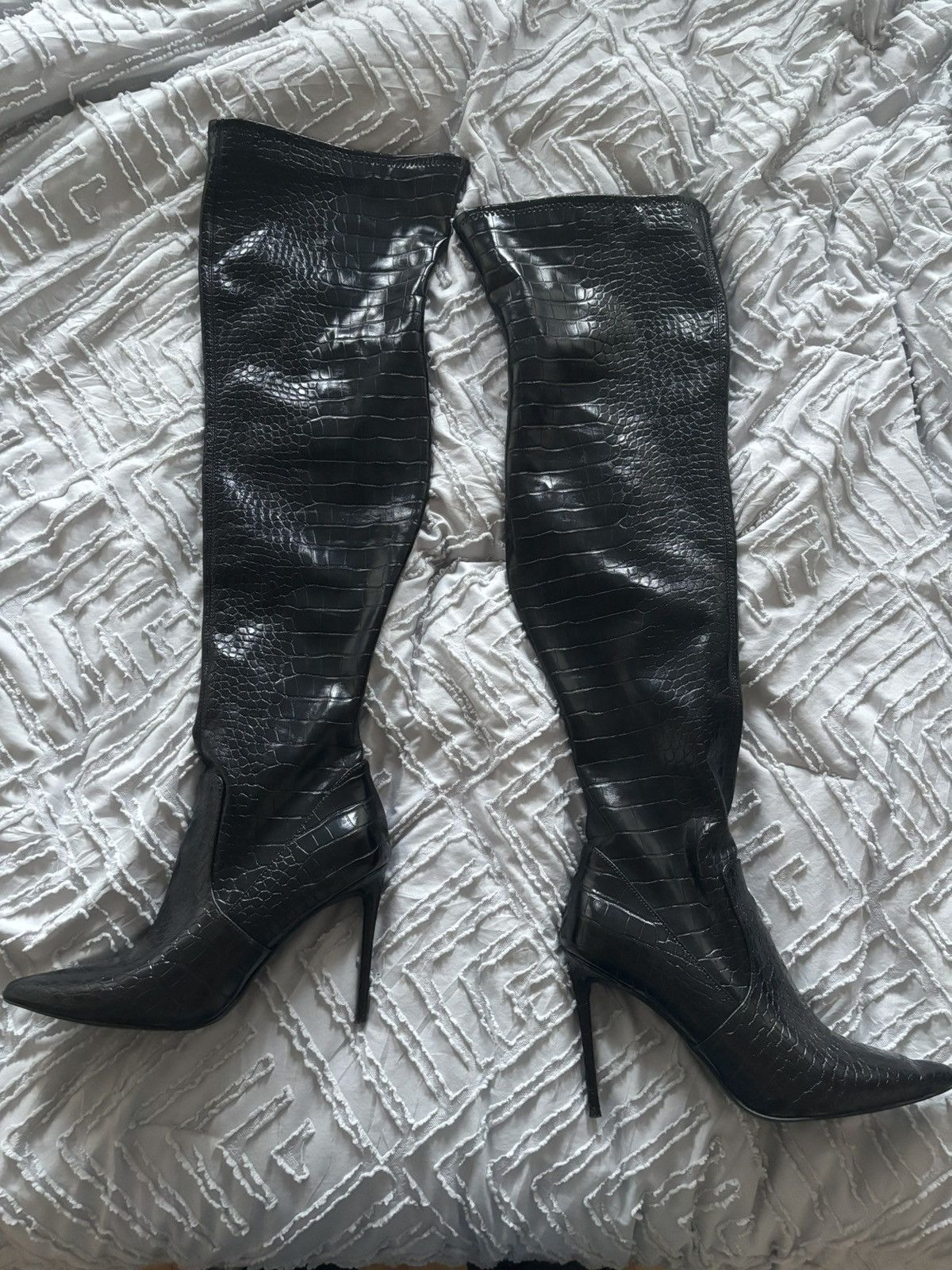 Vintage Crocodile Skin Heels Size US 9 / IT 39 - 1 Thumbnail