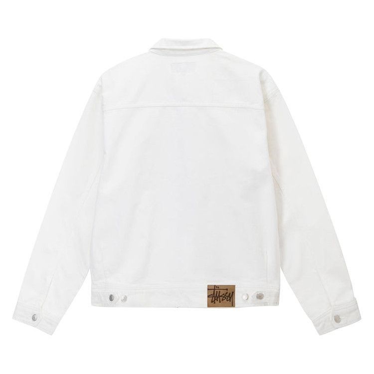 Stussy × Vintage Stussy HO23 Zip Work Jacket Denim White Size US M / EU 48-50 / 2 - 3 Thumbnail