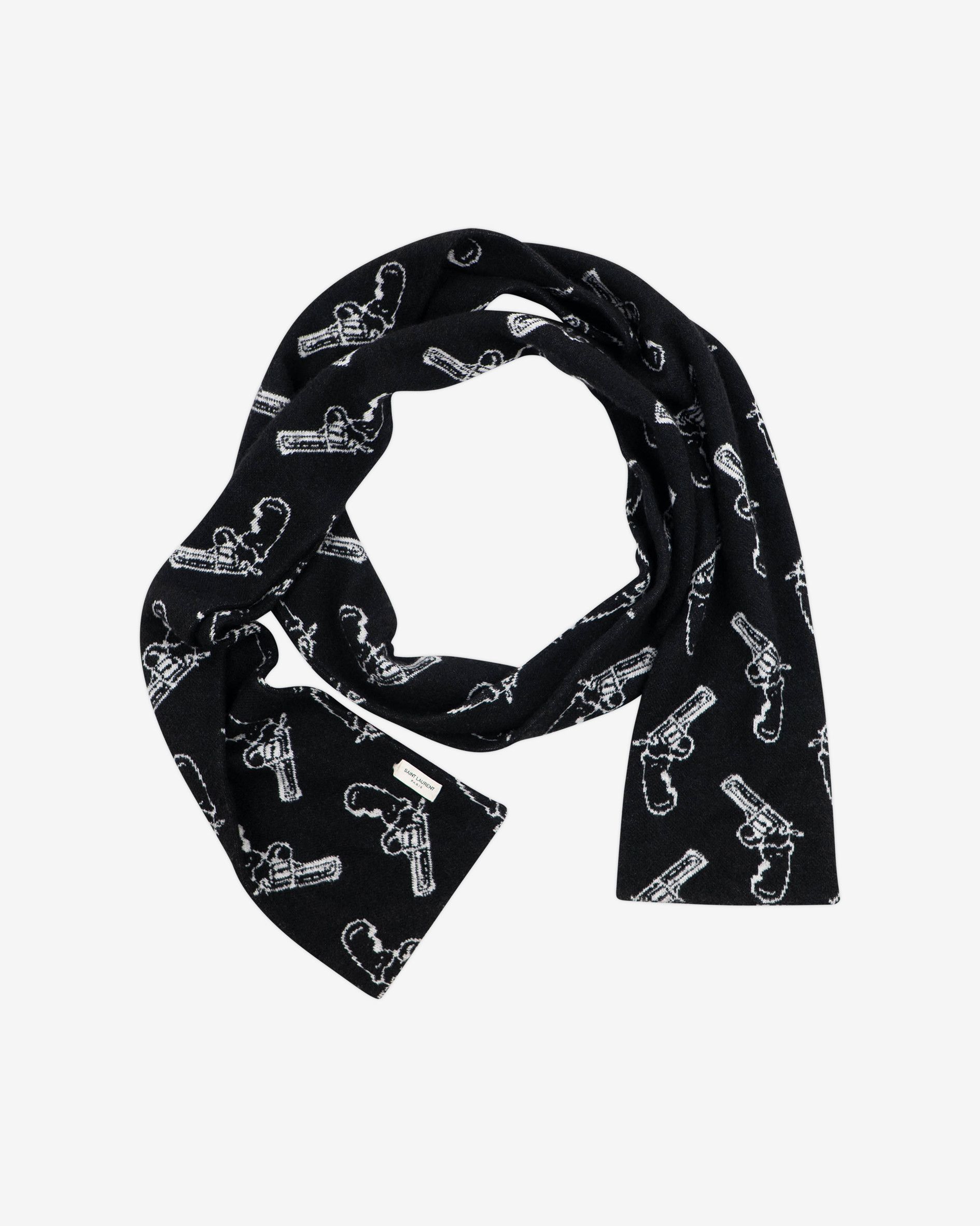 Hedi Slimane × Saint Laurent Paris Saint Laurent Floral Scarf Wool