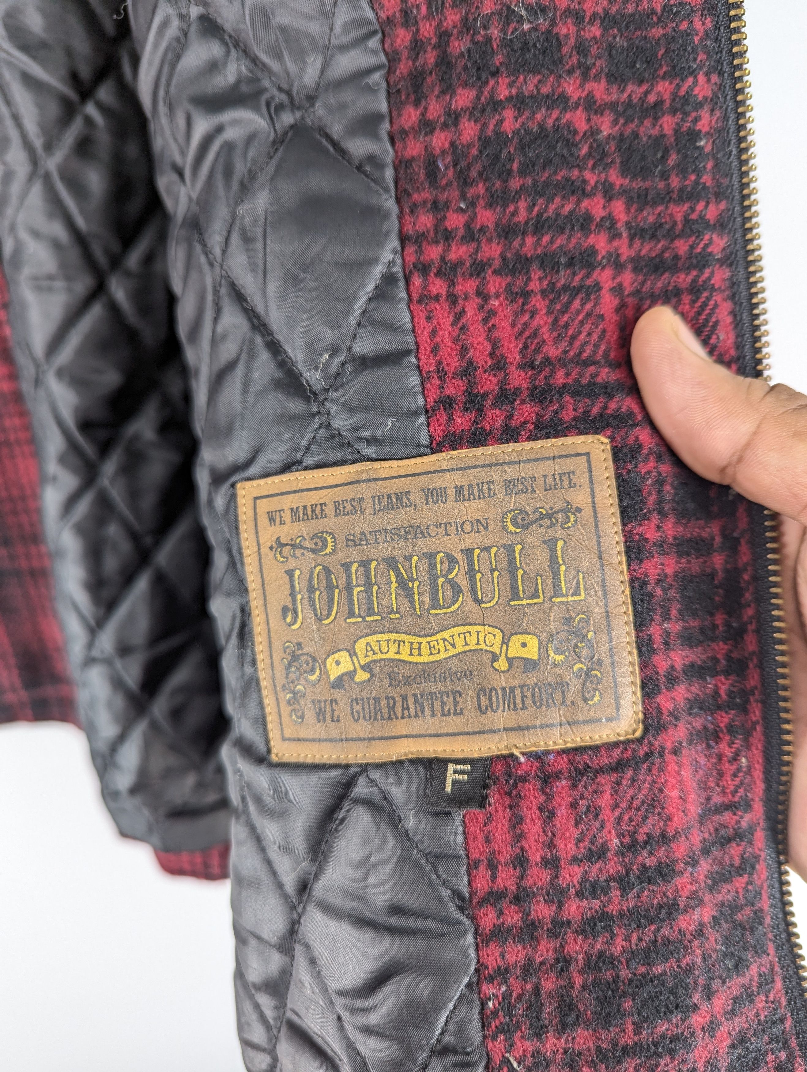Johnbull Vintage JOHNBULL Wool Checked Quilted Zipper Jacket Size US L / EU 52-54 / 3 - 9 Thumbnail