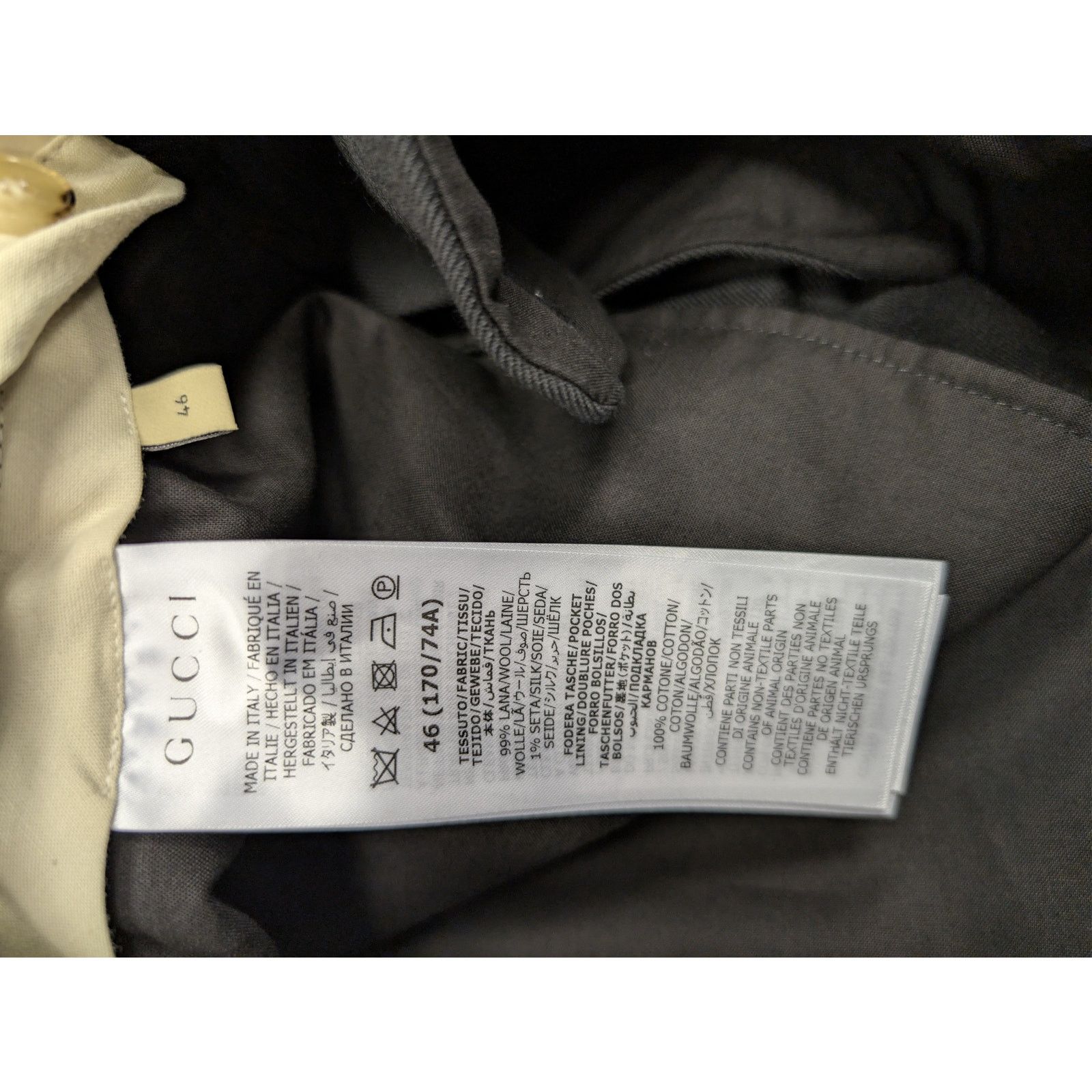 Gucci o1rshd1 Double Wool Gabardine Skater Crpd Pant Shorts Black Size US 30 / EU 46 - 16 Thumbnail