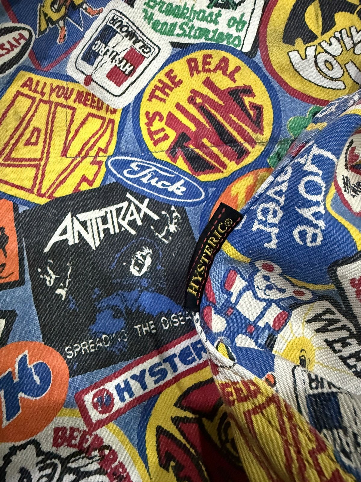 Hysteric Glamour Vintage 1990s Hysteric Glamour Fullprint Band Logo Backpack Size ONE SIZE - 5 Thumbnail