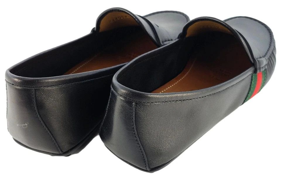 Gucci o1loc1c0326 566294 O Mocca Leather Loafers in Black Size US 10 / EU 43 - 2 Thumbnail
