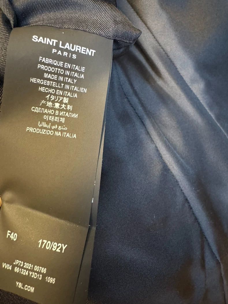 Saint Laurent Paris Saint Laurent Paris Saint Laurent Wool Blazer with Velvet Size US M / EU 48-50 / 2 - 7 Thumbnail