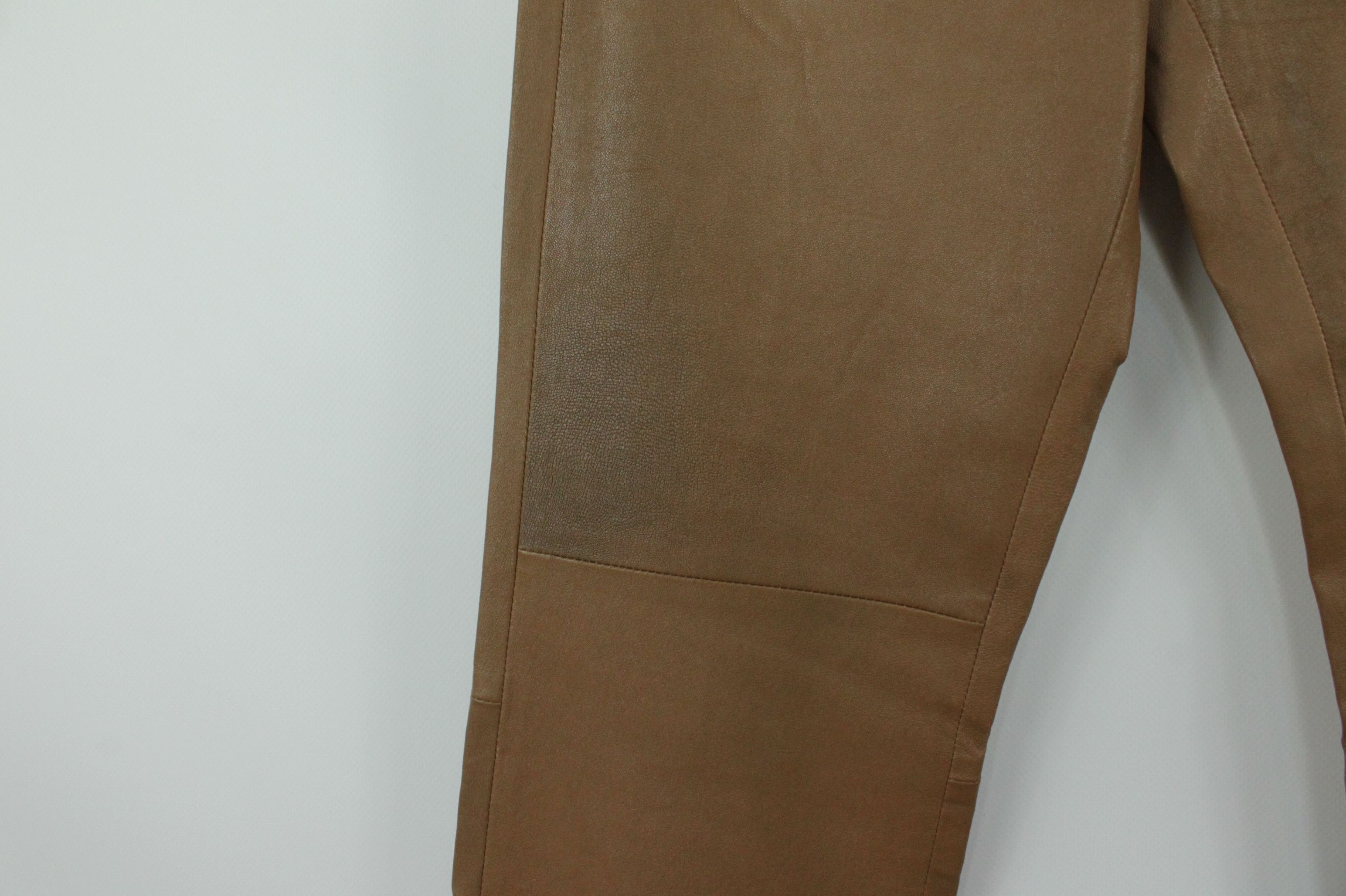 Genuine Leather × Gestuz Gestuz Desmond Brown Lamb Leather Flare Pants Size 26" / US 2 / IT 38 - 5 Thumbnail