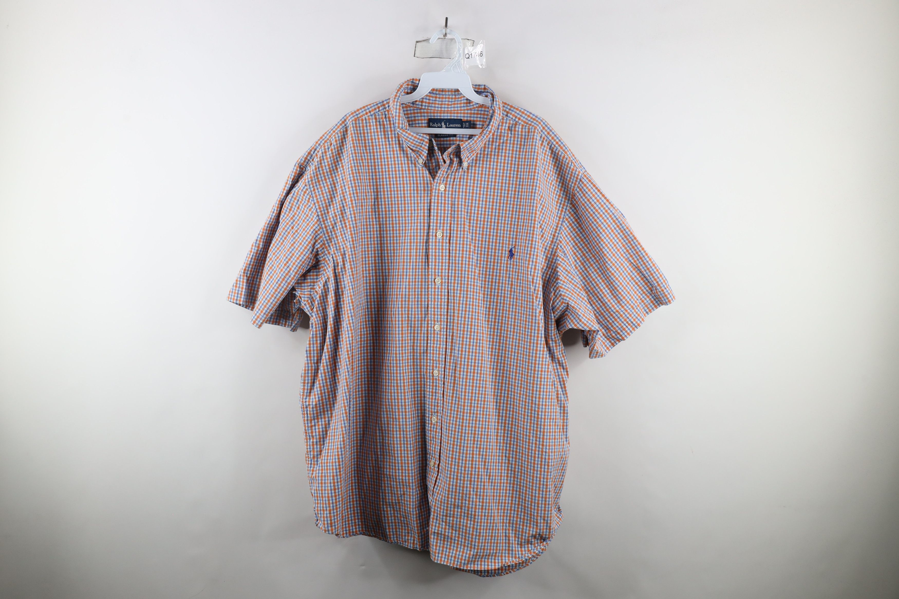 Ralph Lauren × Vintage Vintage 90s Ralph Lauren Short Sleeve Collared Button Shirt Size US XXL / EU 58 / 5 - 1 Thumbnail