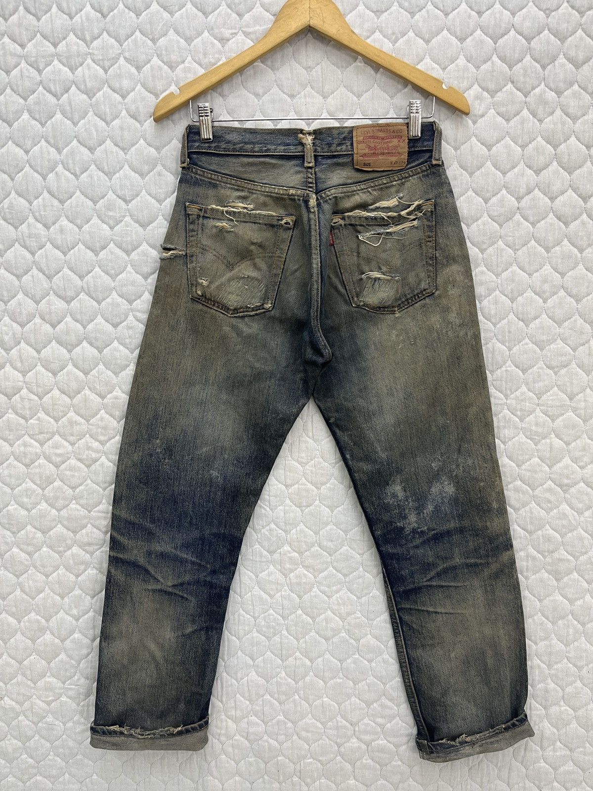 Levi's 🔥🔥🔥RARE VTG LEVIS DISTRESSED DENIM Size US 28 / EU 44 - 6 Thumbnail