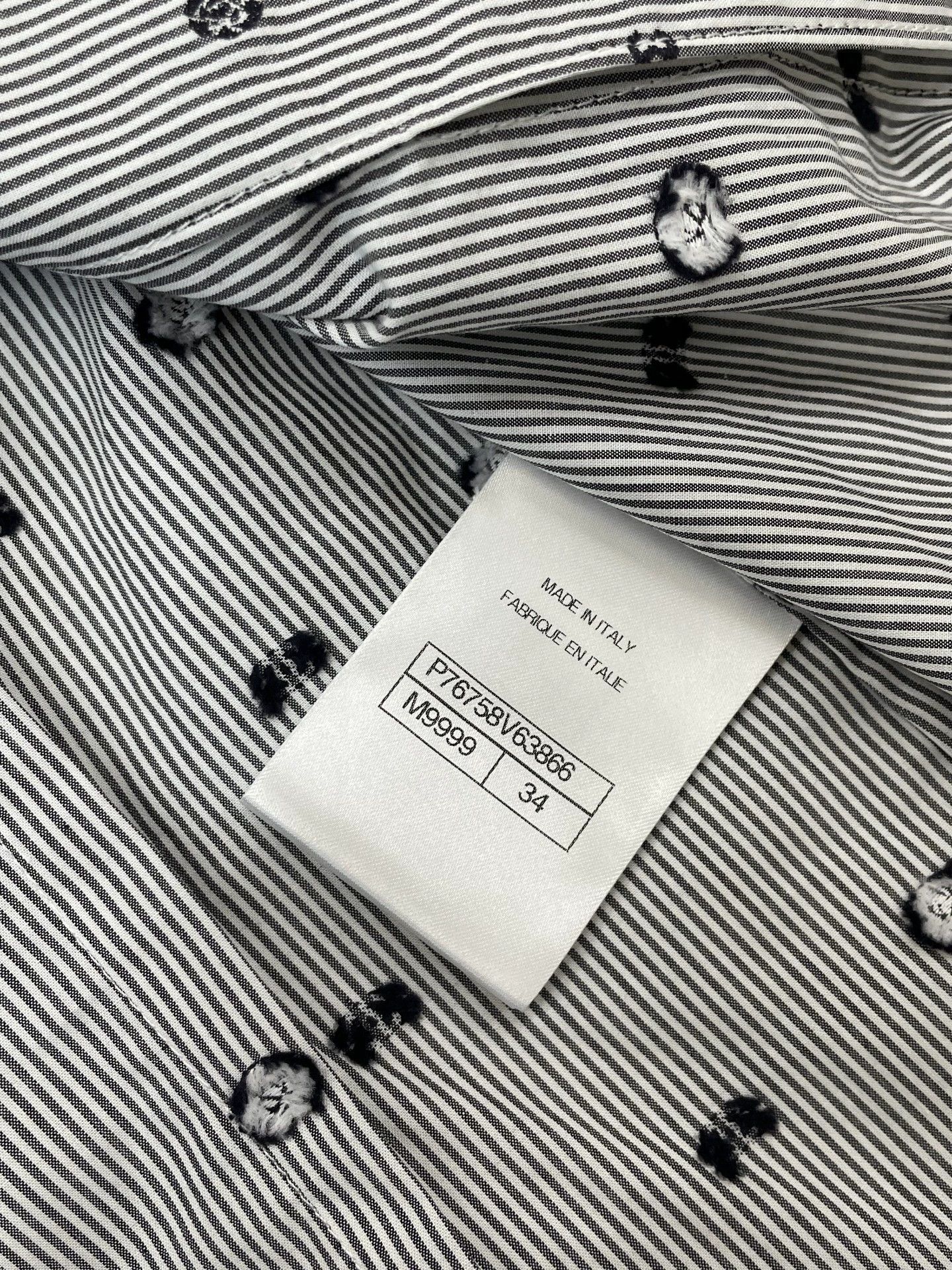 Chanel Chanel SS Shirt Crystal Striped Polka Dot CC FR34 w/ Tags Size XS / US 0-2 / IT 36-38 - 5 Thumbnail