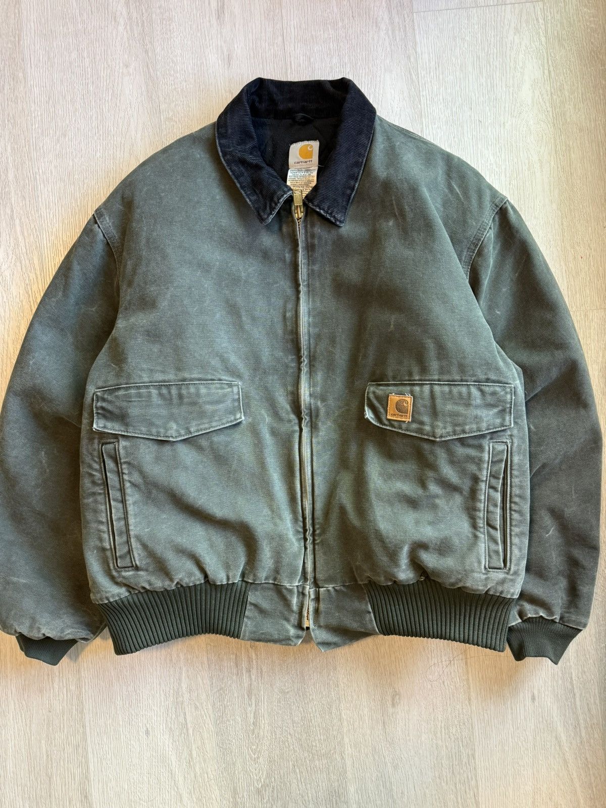 Carhartt Vintage Carhartt J165 Mos Bomber Jacket Green XXl Size US XXL / EU 58 / 5 - 1 Thumbnail