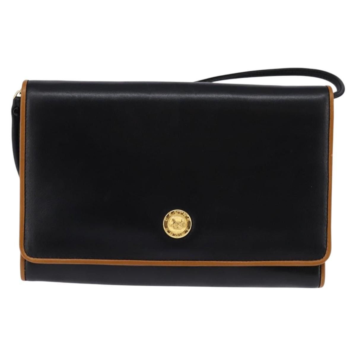 Celine CELINE Shoulder Bag Leather Black Gold Size ONE SIZE - 2 Thumbnail