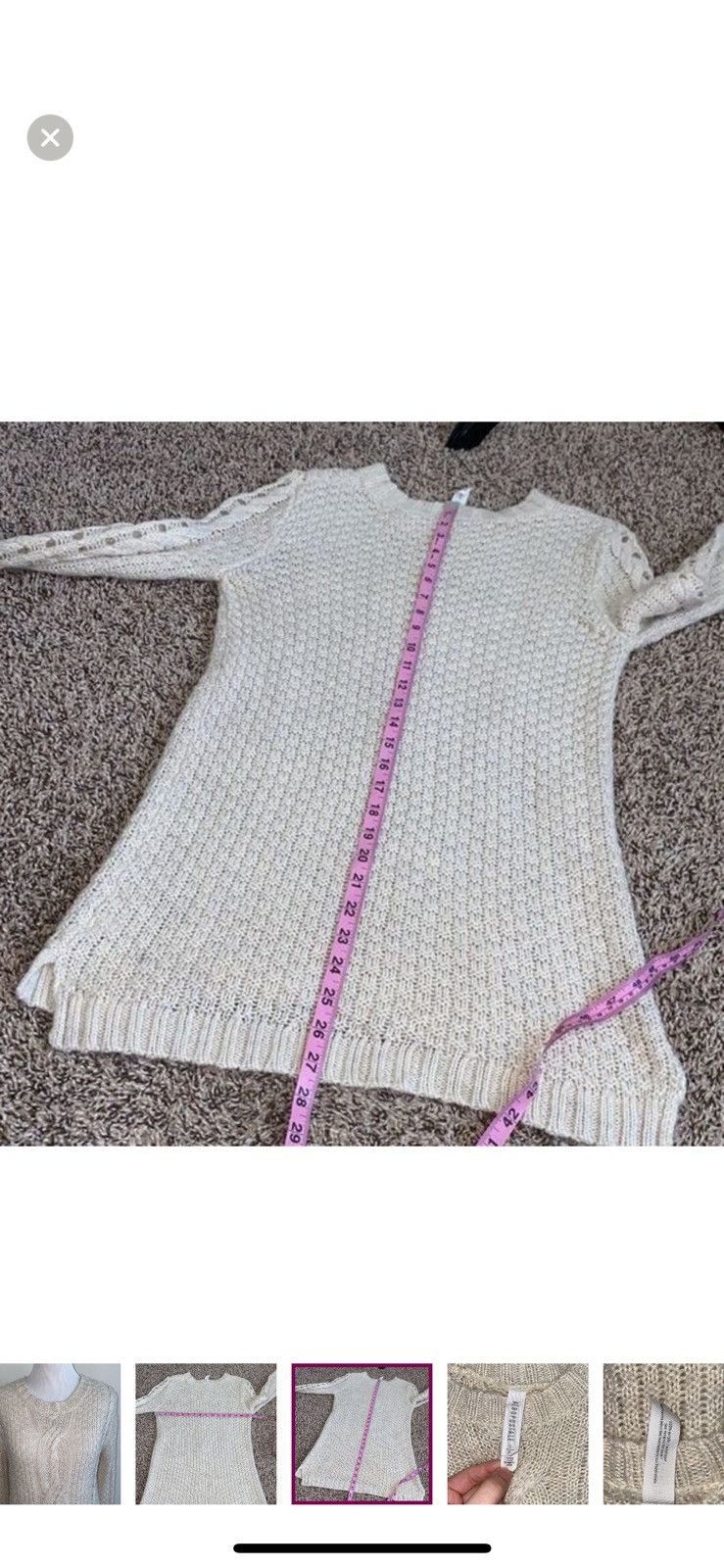 Aeropostale Aeropostale small cream crewneck sweater Size S / US 4 / IT 40 - 2 Thumbnail