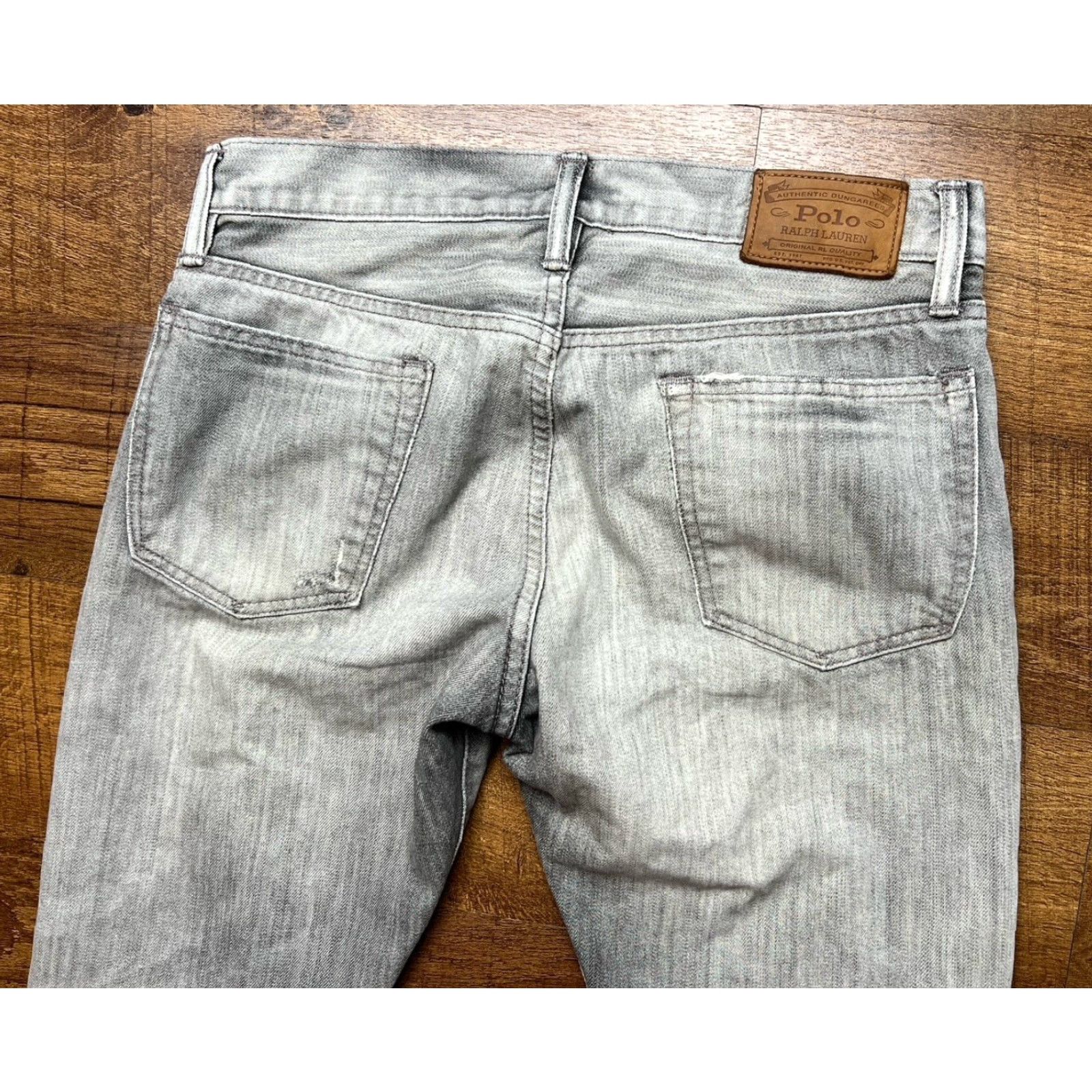 Polo Ralph Lauren VINTAGE Polo Ralph Lauren Jeans Mens Gray Varick Slim Straight Selvedge Size 32X34 Size US XS / EU 42 / 0 - 4 Thumbnail