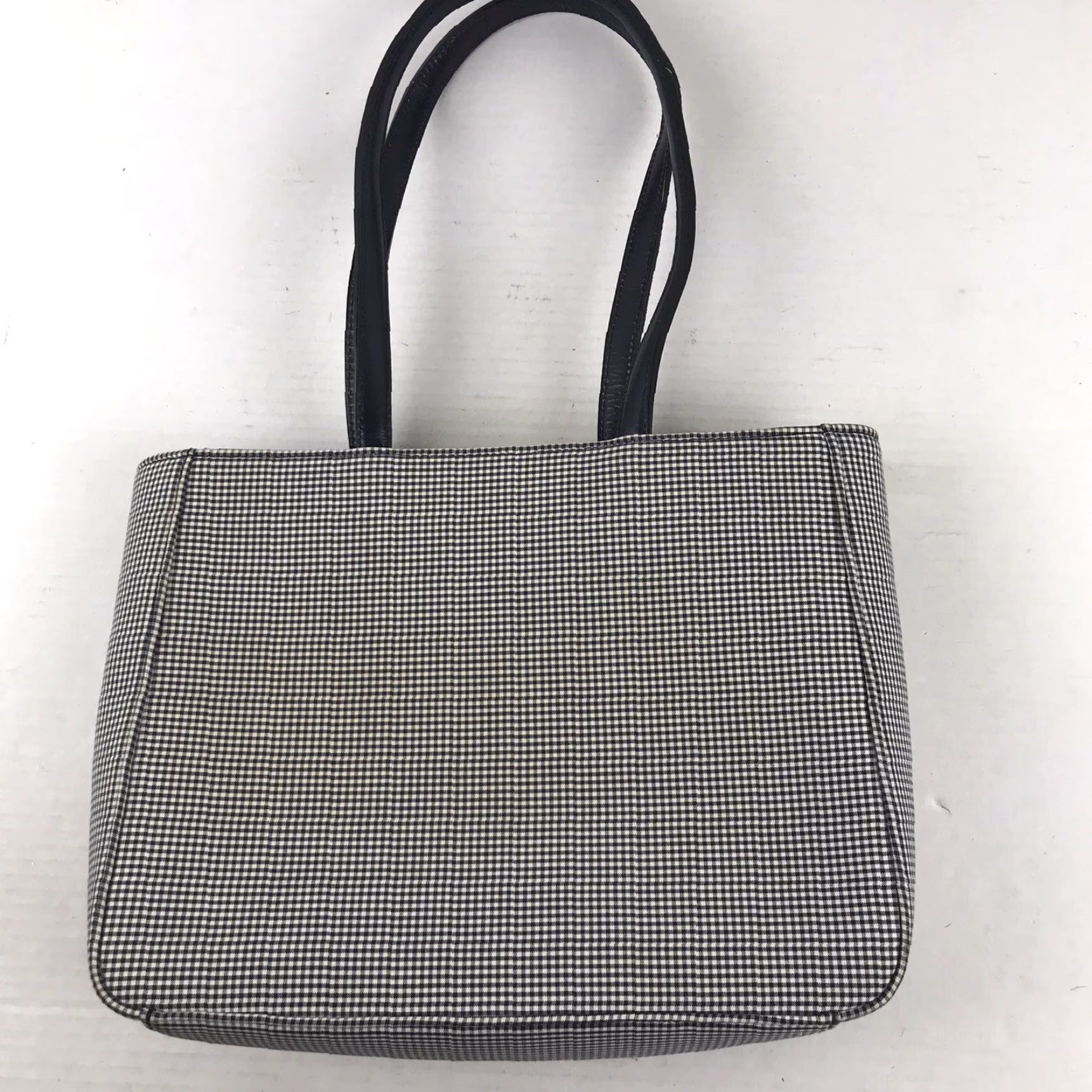 Tommy Hilfiger Tommy Hilfiger Tote Bag Women Medium Blue/White Checkered Cotton Designer Casual Travel Size ONE SIZE - 5 Thumbnail