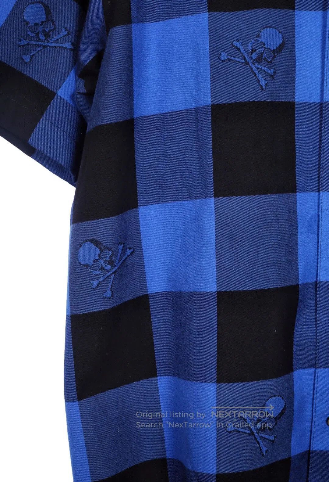 Mastermind Japan Blue Checkered Short-Sleeve Button-Up Shirt. Size US S / EU 44-46 / 1 - 4 Thumbnail