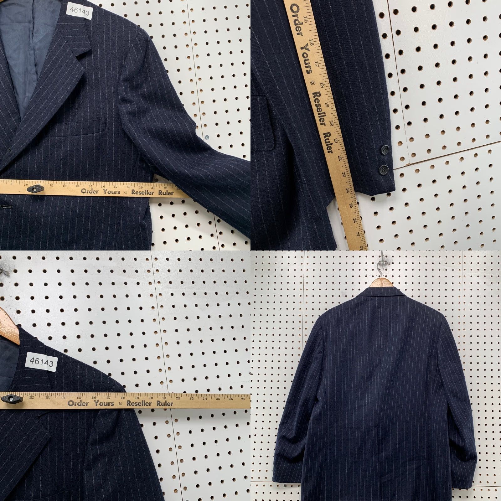 Chalk Line VINTAGE Blazer Mens 60s Wool Chalkline Blue Notch Two-Button USA 40 Two-Button Blazer Mens Blue Wool Notch Two-Button 60s Vintage USA Size 40R - 9 Thumbnail