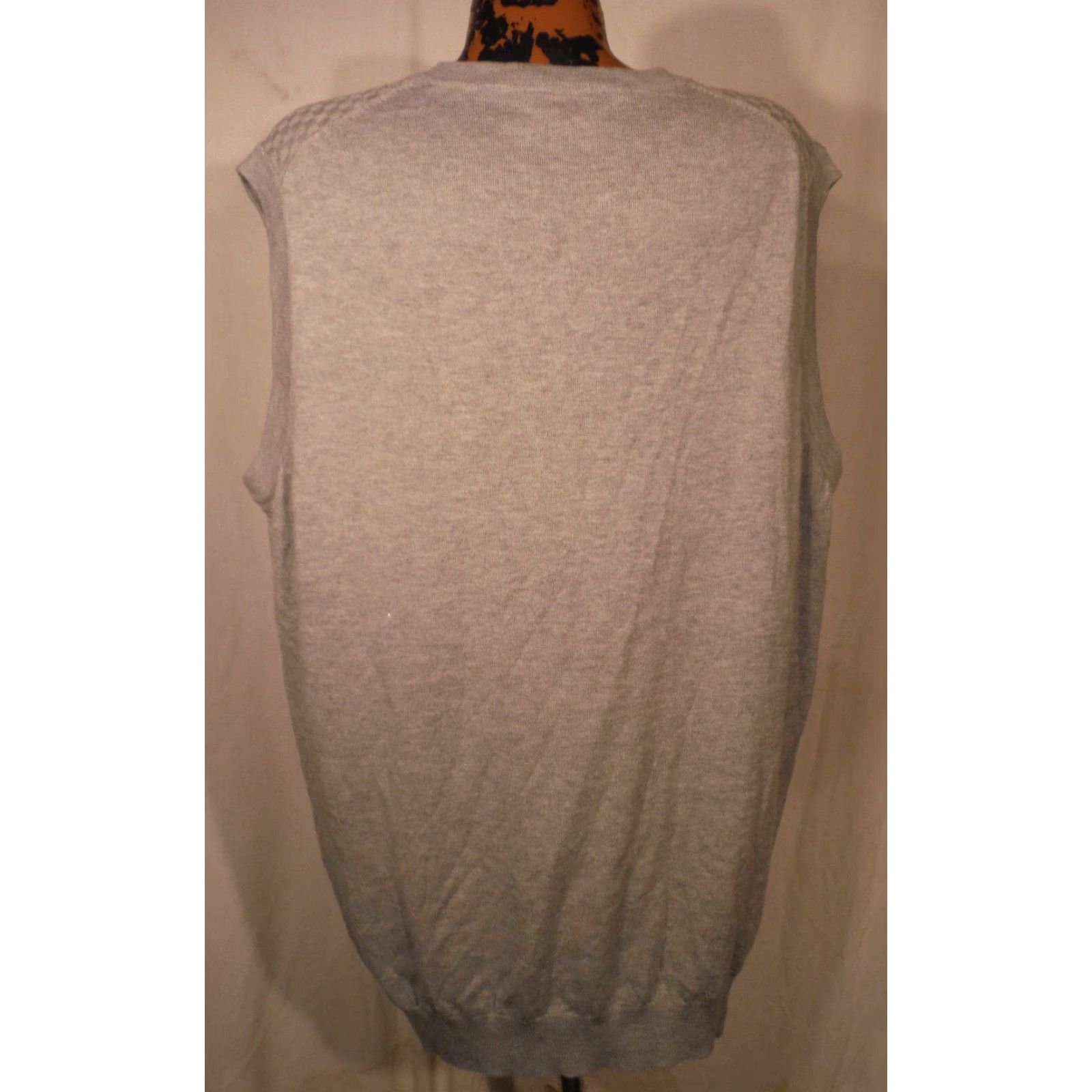 Roundtree & Yorke Roundtree & Yorke Mens Knitted Sweater Vest NEW sz 2XT Gray Checker Board Size US XXL / EU 58 / 5 - 6 Thumbnail