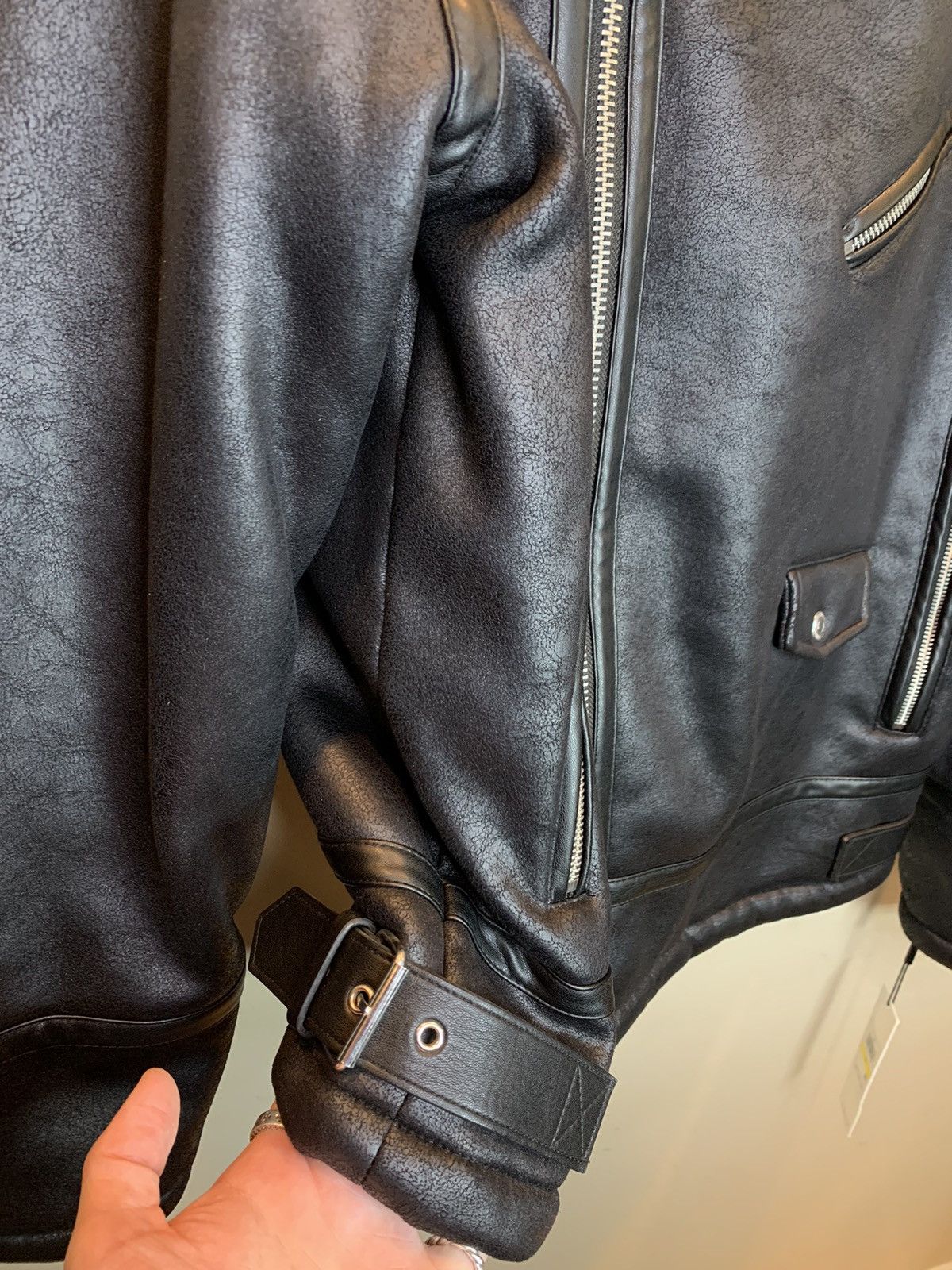 Calvin Klein *RARE* New Calvin Klein Moto Biker Zip Sherpa Collar Jacket Size US M / EU 48-50 / 2 - 4 Thumbnail
