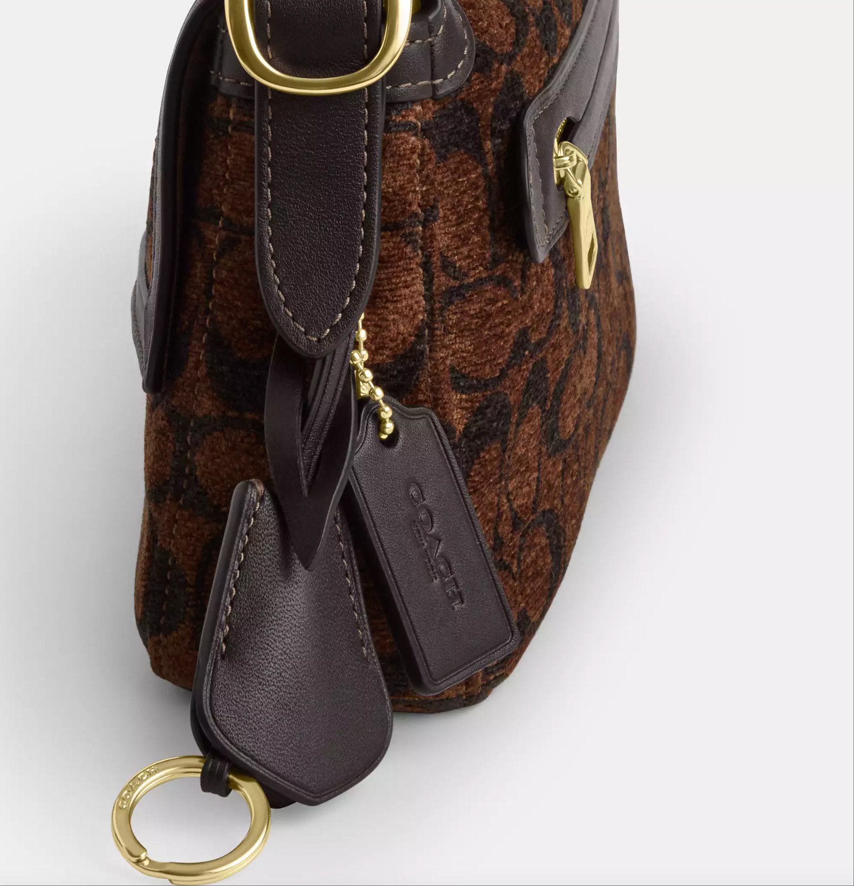 Coach Etta Small Flap Shoulder Bag In Signature Chenille CCV65 Size ONE SIZE - 14 Thumbnail
