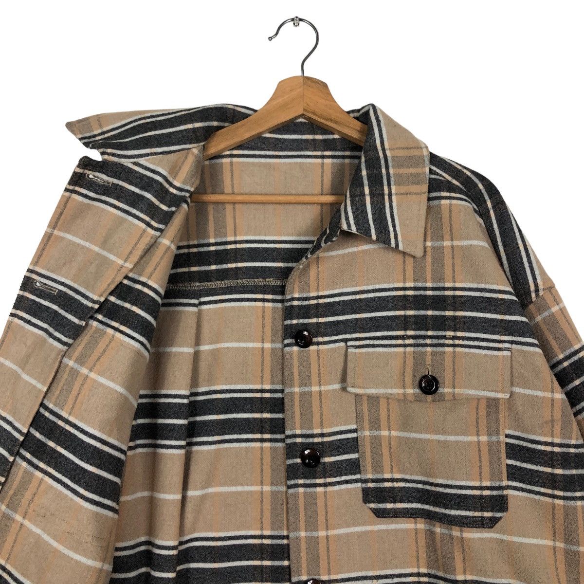 Flannel 🔥Flannel Jacket GU Japan Issey Miyake Tartan Design Size US XL / EU 56 / 4 - 9 Thumbnail