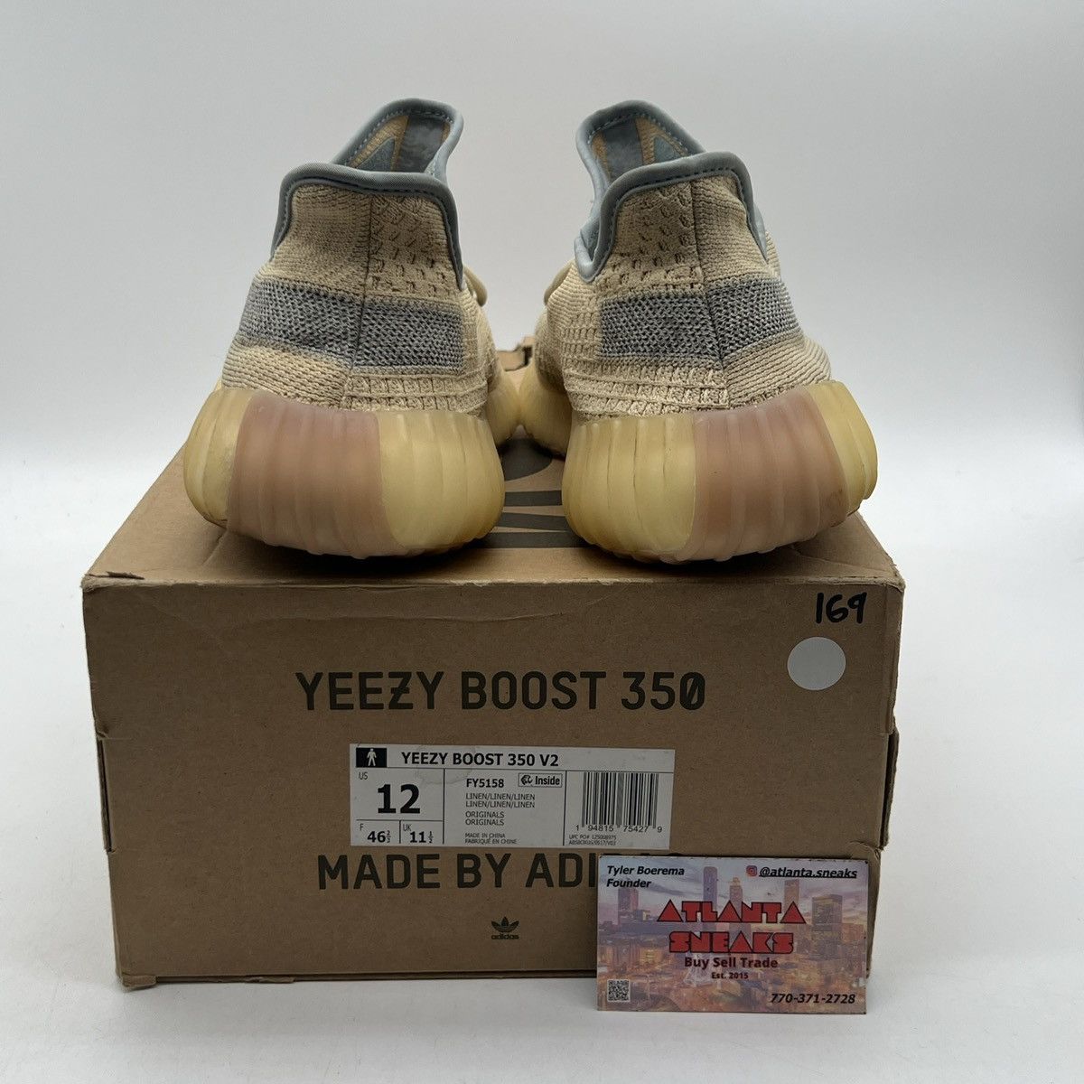 Adidas Yeezy boost 350 linen Size US 12 / EU 45 - 3 Thumbnail
