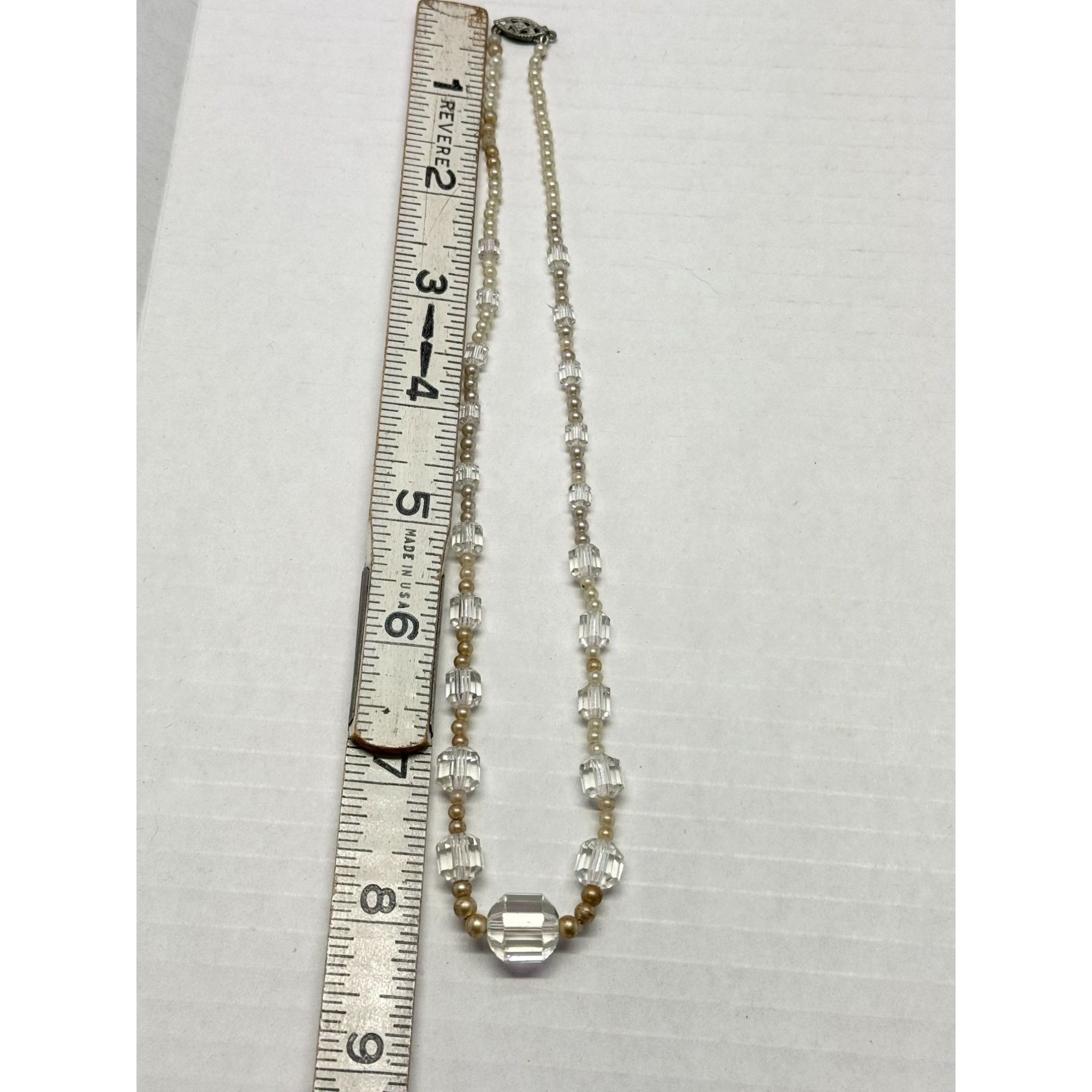 Vintage Vintage estate seed pearl crystal beaded necklace Size ONE SIZE - 3 Thumbnail