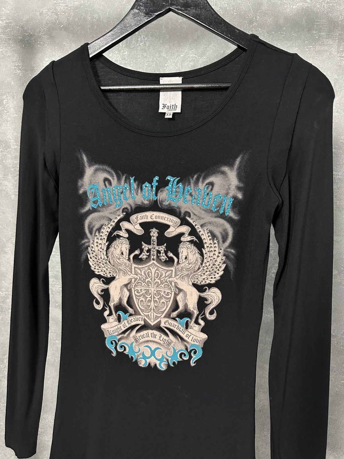 Faith Connexion × Vintage Faith Connexion Black Logo Long Sleeve Women’s Sweater Size S / US 4 / IT 40 - 2 Thumbnail