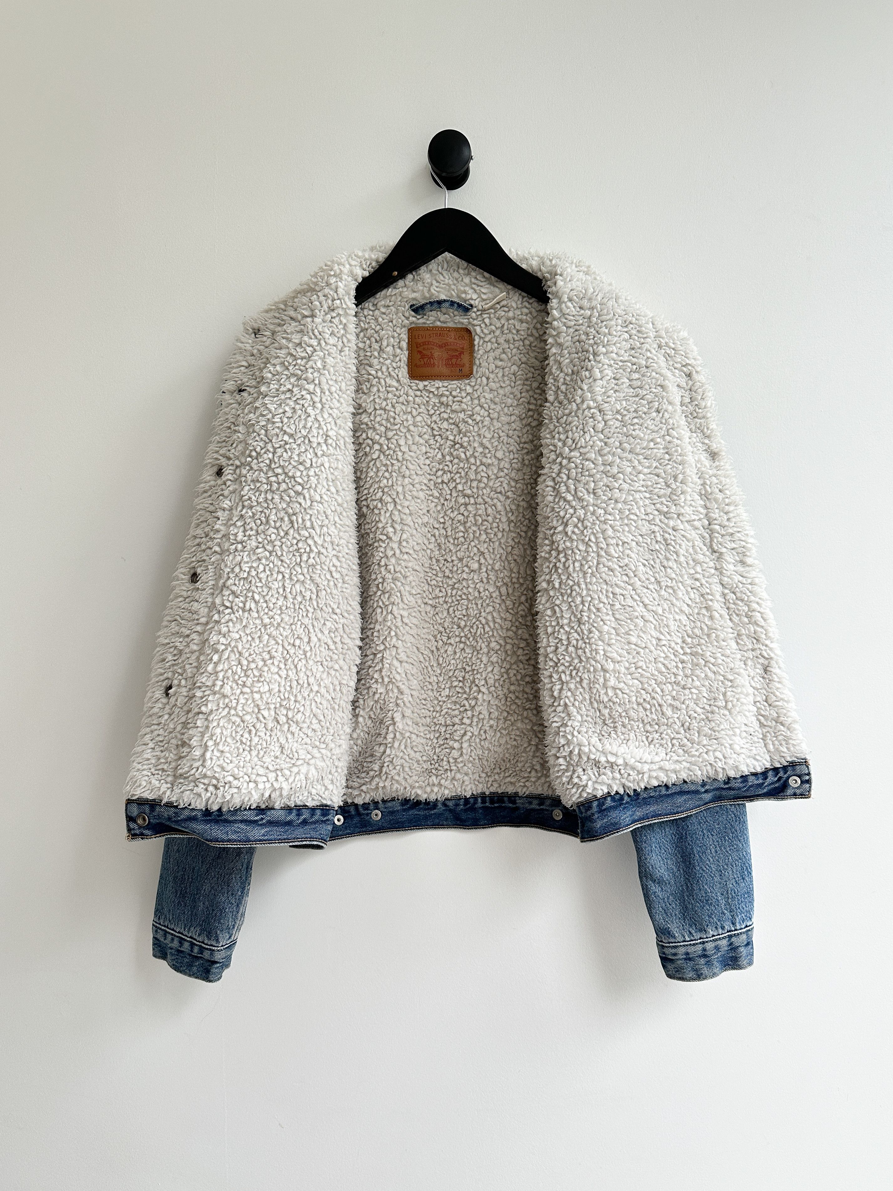 Levi's Vintage Levi's Denim Sherpa Jacket Size M / US 6-8 / IT 42-44 - 3 Thumbnail