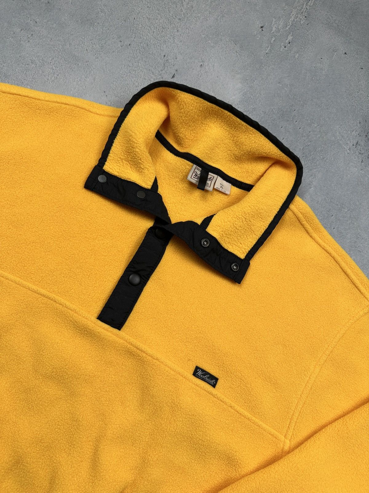 Woolrich Woolen Mills Woolrich Polartec Snap Fleece Pullover Yellow Black Trim USA Size US XL / EU 56 / 4 - 8 Thumbnail
